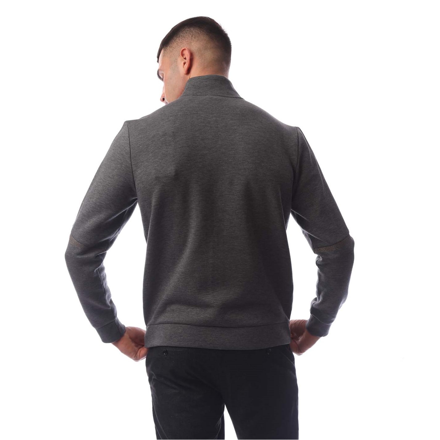 Mikina Boss Medium Grey 447799 Men's Skaz 99 Full Zip Hoodie - 2
