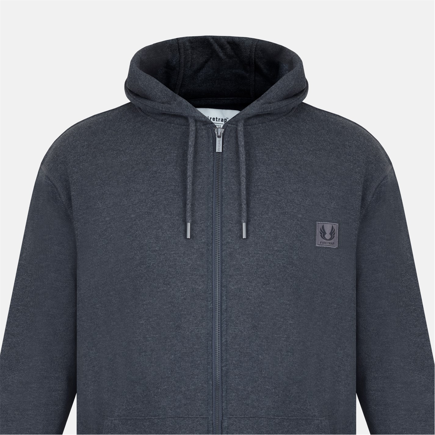 Mikina Firetrap Charcoal Marl 9788586 Men's Zip Hoodie - 3