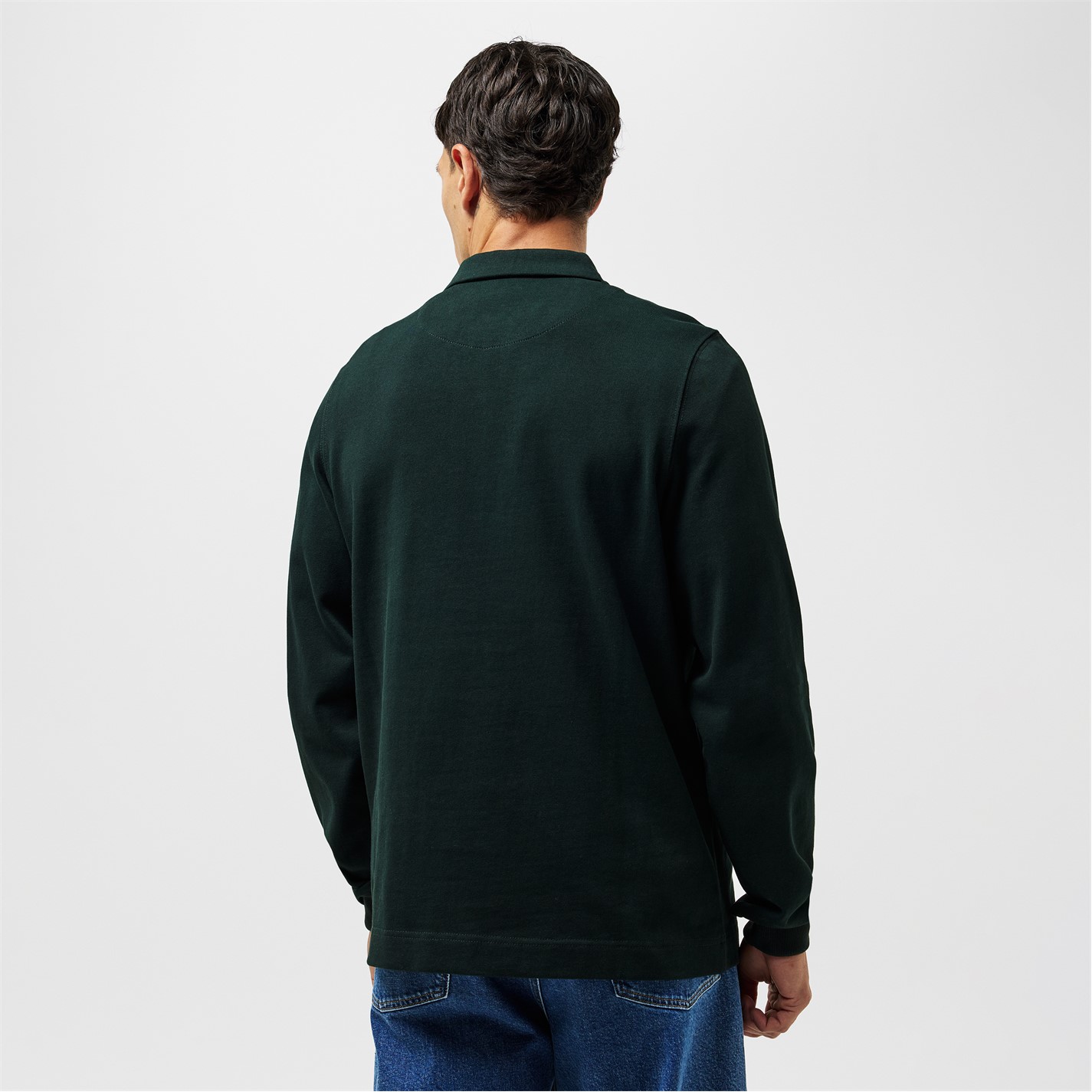 Tričko PS Paul Smith Green 38 1123867 Men's Embroidered Long-Sleeve Rugby Polo Shirt - 4
