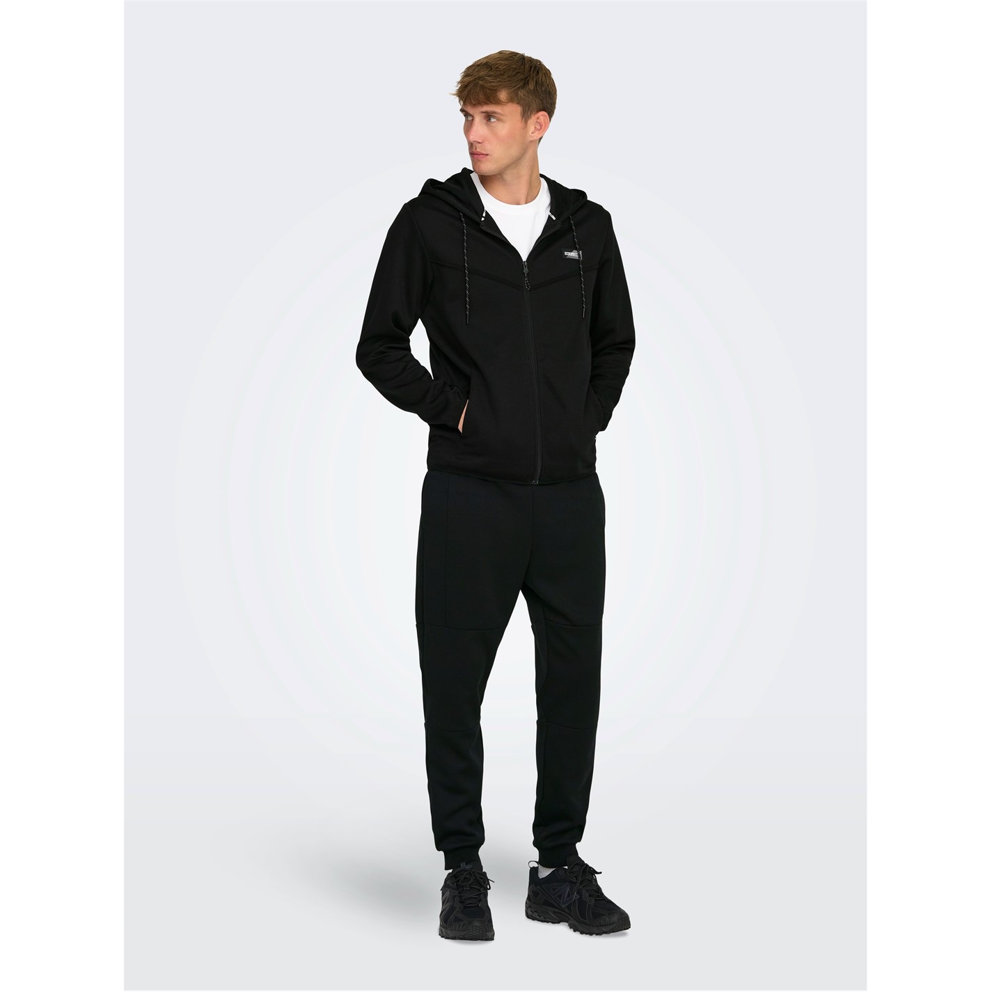 Mikina Only Black 9206097 Men's Zip Hoodie - 1