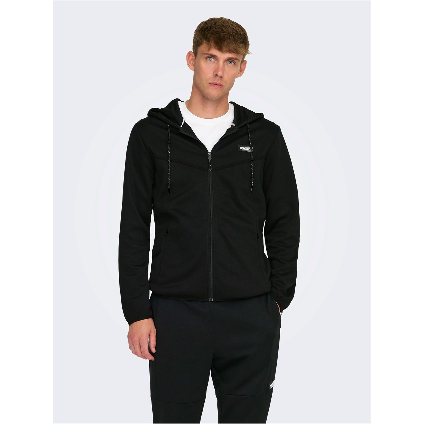 Mikina Only Black 9206097 Men's Zip Hoodie - 2