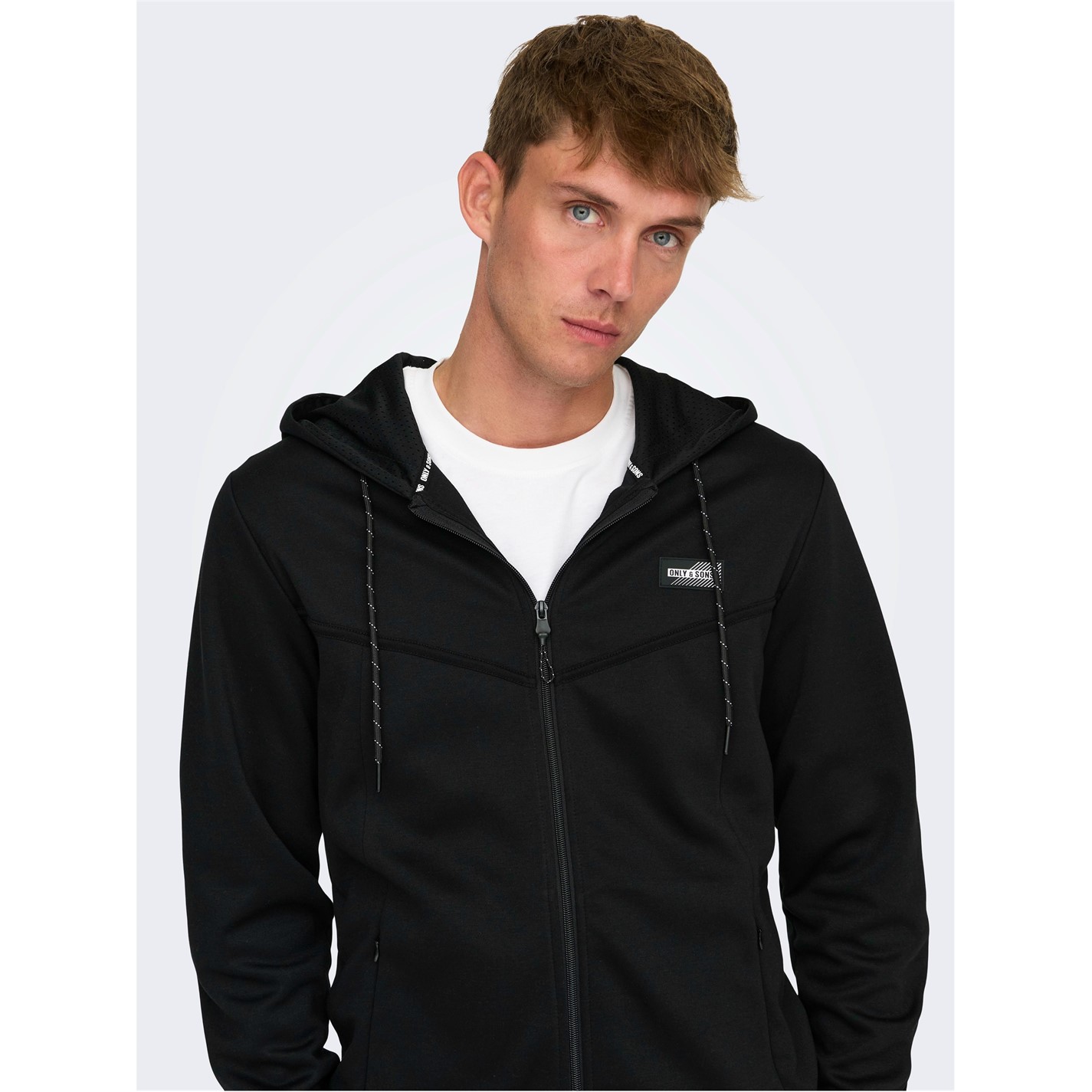 Mikina Only Black 9206097 Men's Zip Hoodie - 3