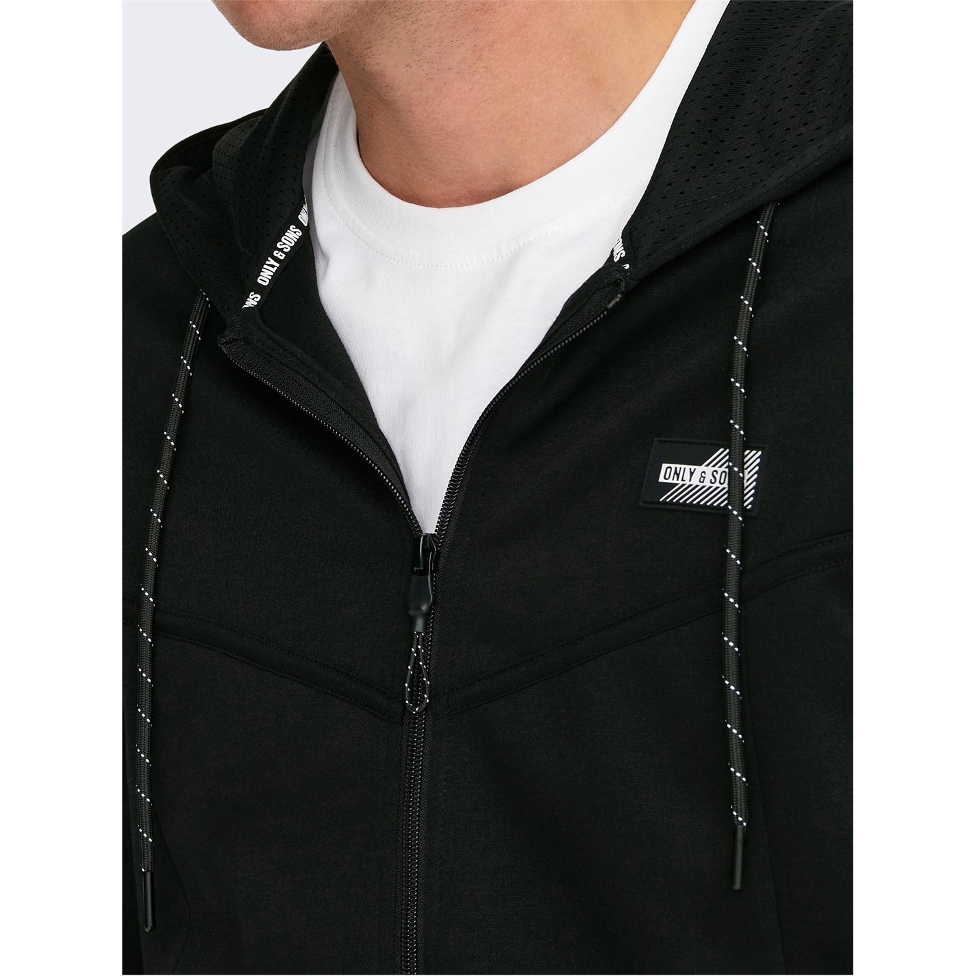 Mikina Only Black 9206097 Men's Zip Hoodie - 4