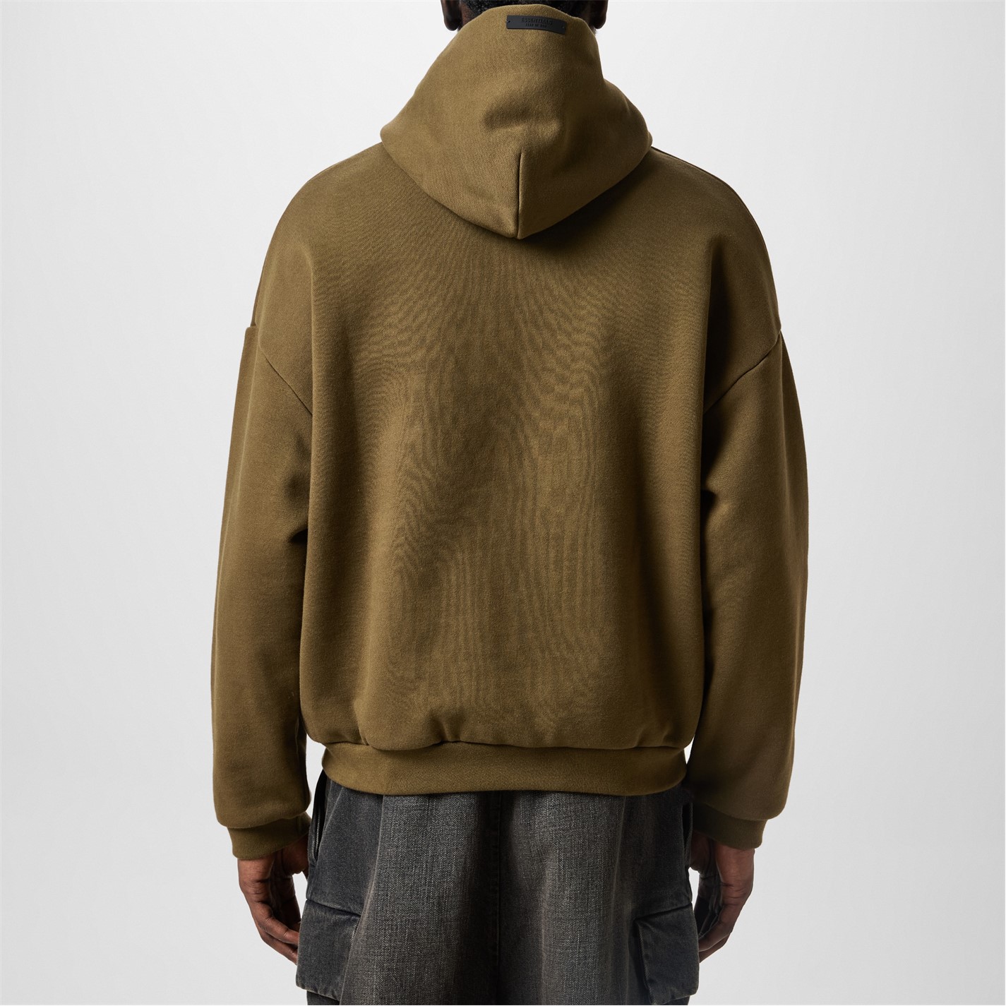 Mikina FEAR OF GOD ESSENTIALS Olive 9265778 Fleece Hoodie - 4