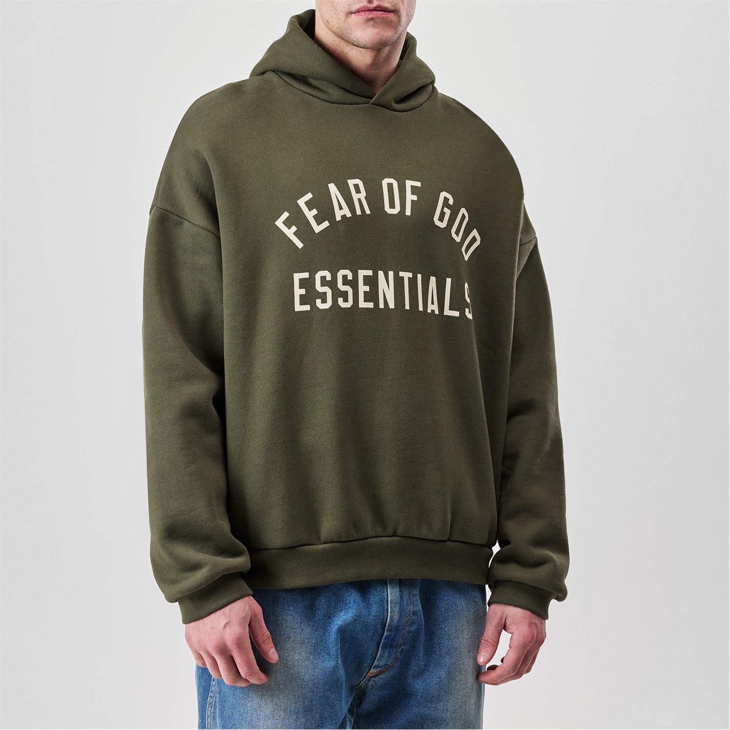 Mikina FEAR OF GOD ESSENTIALS Military 2336205 Fleece Hoodie - 3