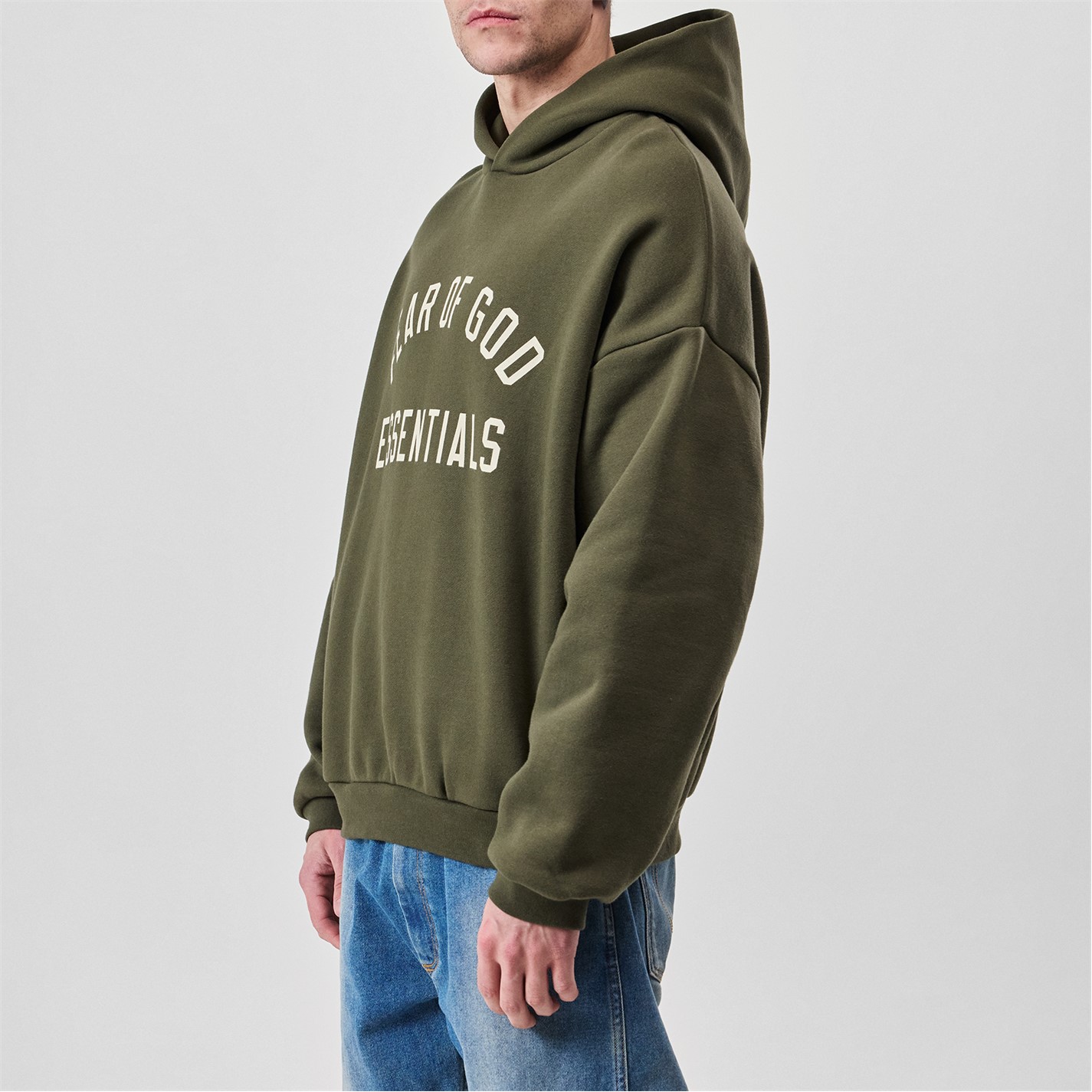 Mikina FEAR OF GOD ESSENTIALS Military 2336205 Fleece Hoodie - 5