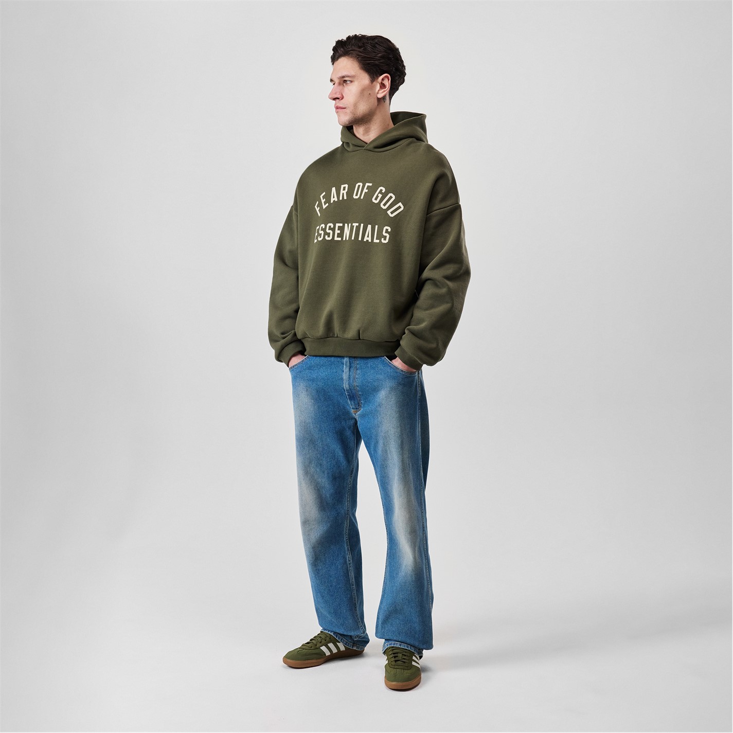 Mikina FEAR OF GOD ESSENTIALS Military 2336205 Fleece Hoodie - 6