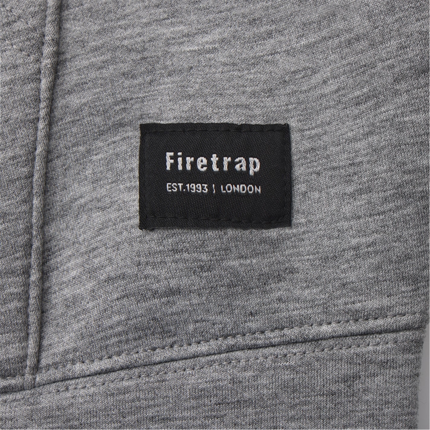 Mikina Firetrap Grey 6393538 Scuba Full Zip Hoody Mens - 4