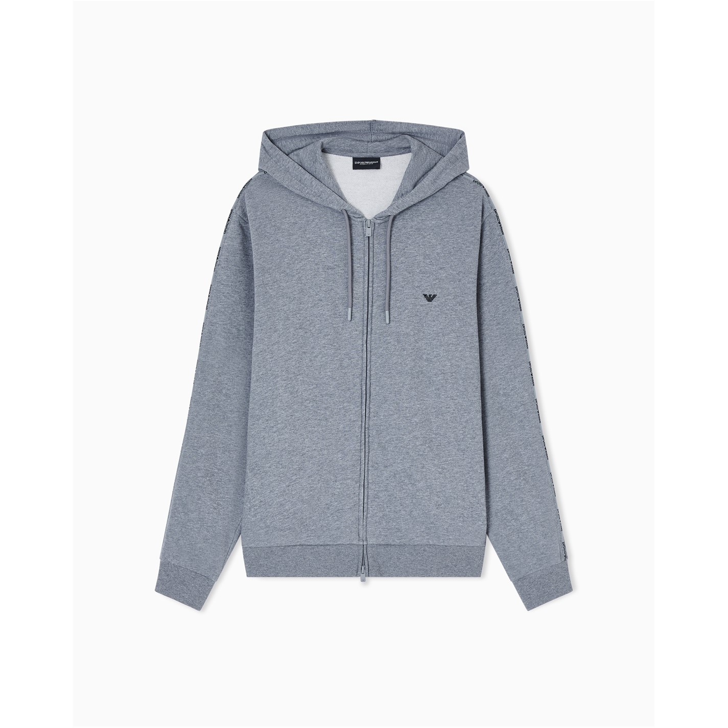 Mikina Emporio Armani Grey Melange 6660966 Men's Zip Hoodie - 1