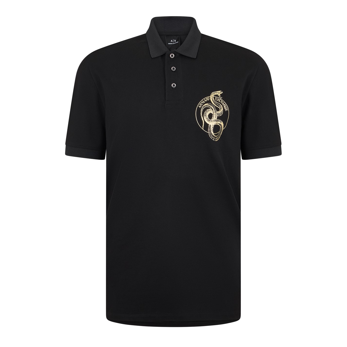 Tričko Armani Exchange Black 867149 Men's Short Sleeve Polo Shirt - 1