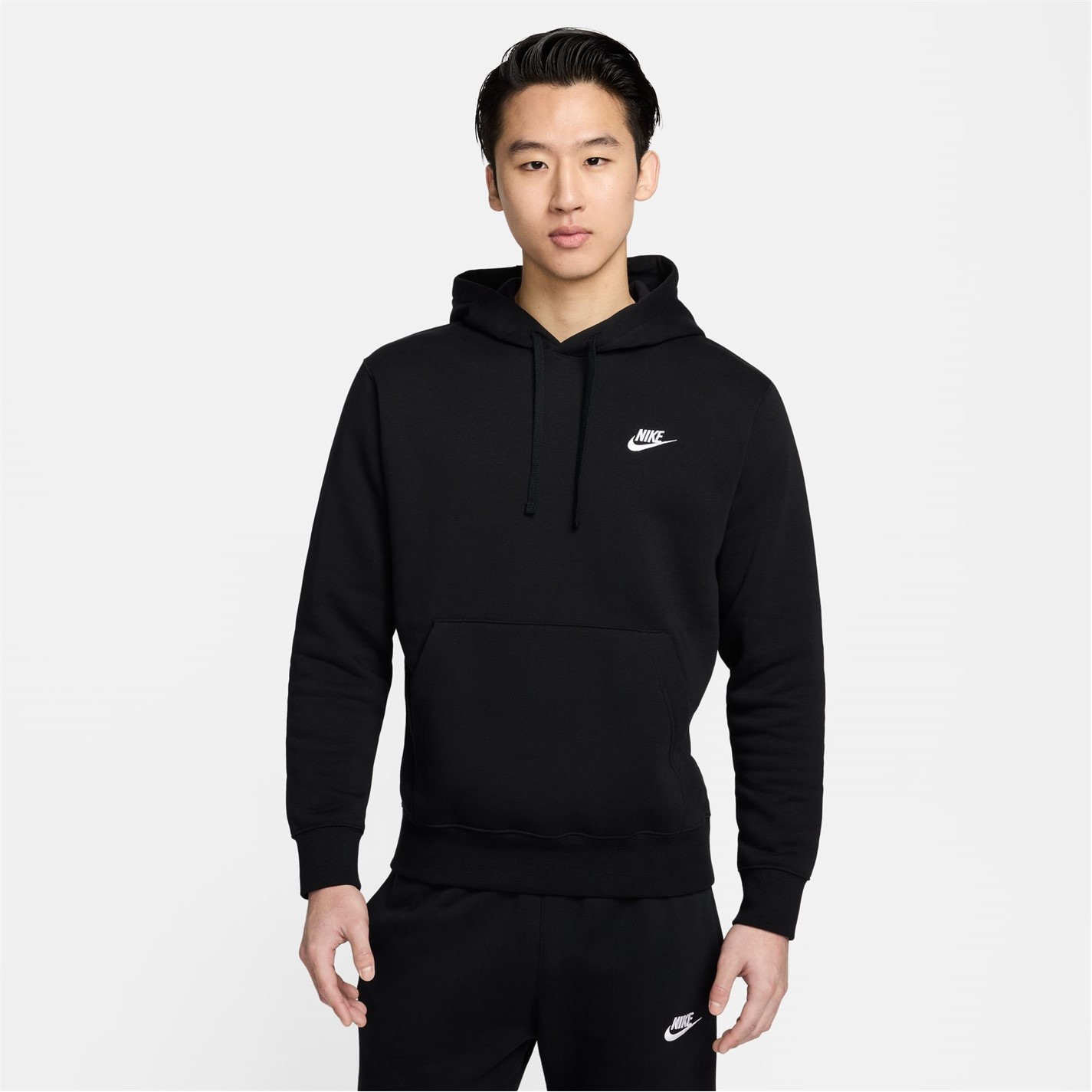Mikina Nike Black 5270434 Sportswear Club Fleece Pullover Hoodie Mens - 3