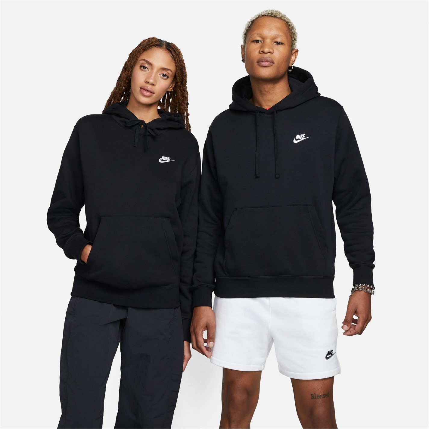 Mikina Nike Black 5270434 Sportswear Club Fleece Pullover Hoodie Mens - 7