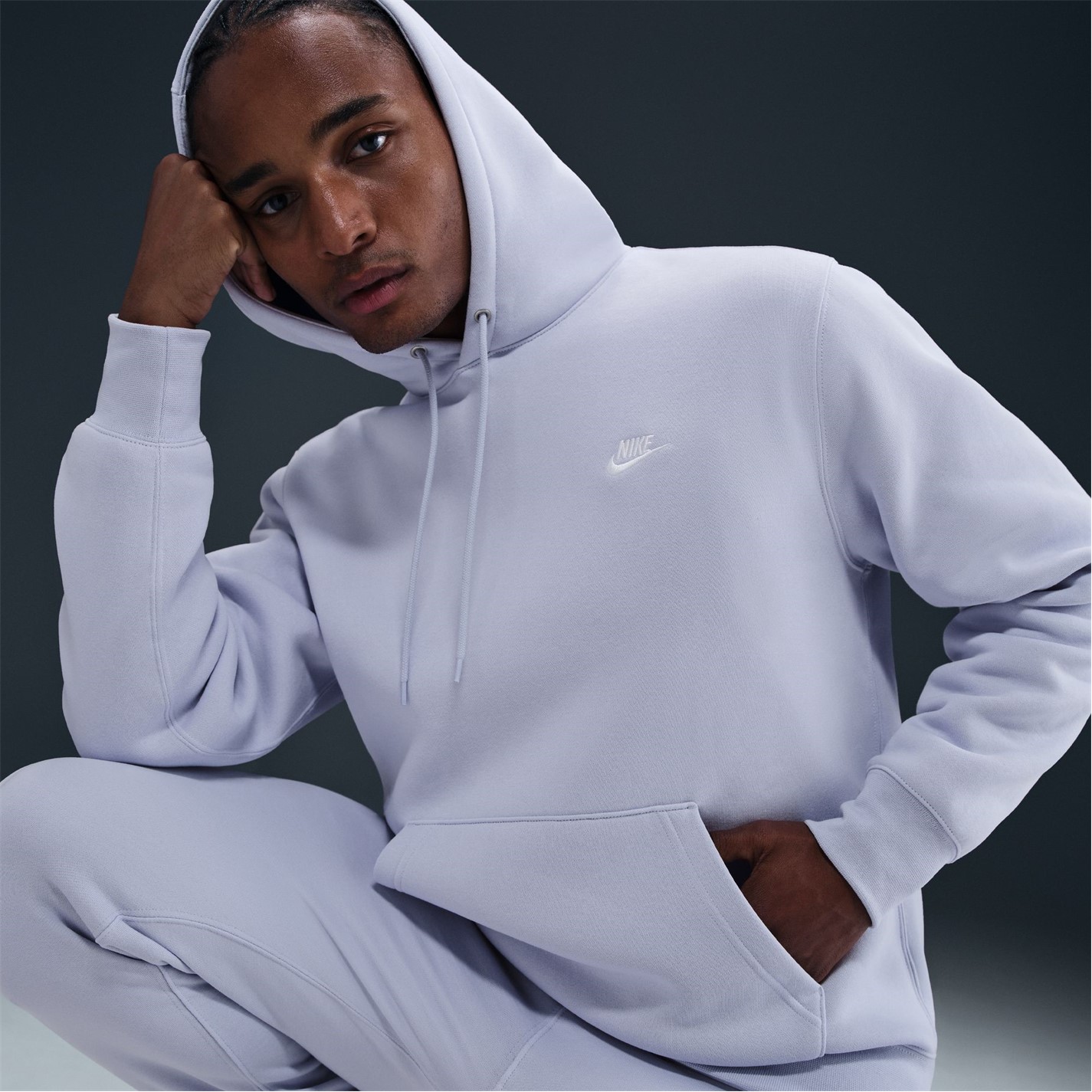 Mikina Nike Ghost 5472225 Sportswear Club Fleece Pullover Hoodie Mens - 10