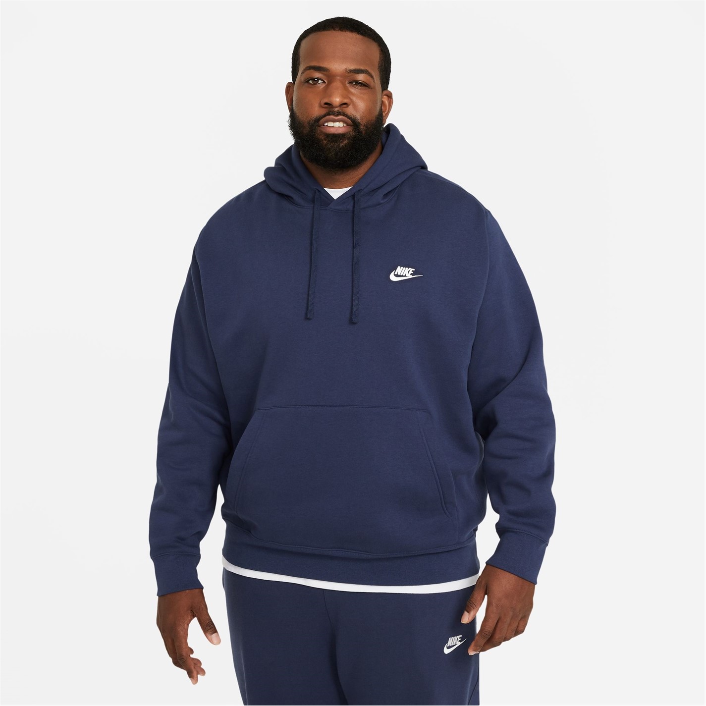 Mikina Nike Navy 6487196 Sportswear Club Fleece Pullover Hoodie Mens - 16