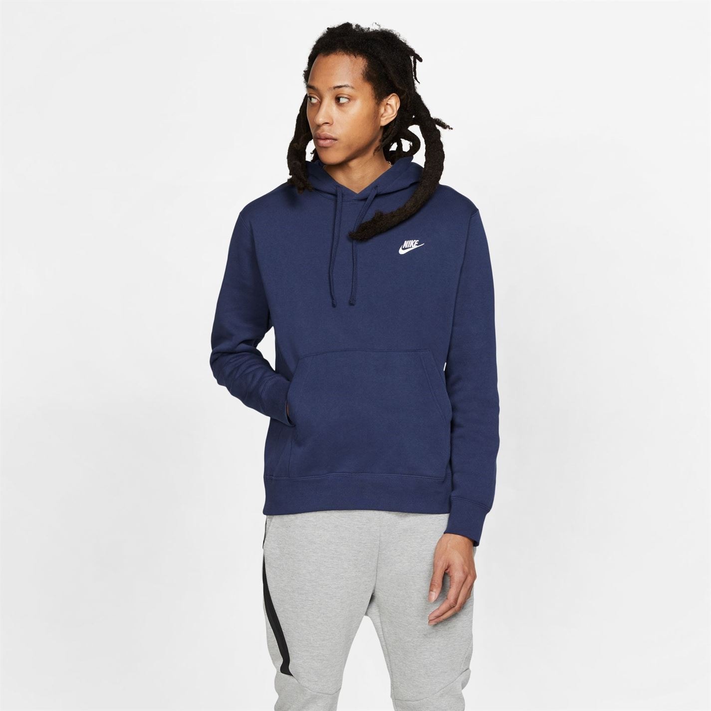 Mikina Nike Navy 6487196 Sportswear Club Fleece Pullover Hoodie Mens - 3