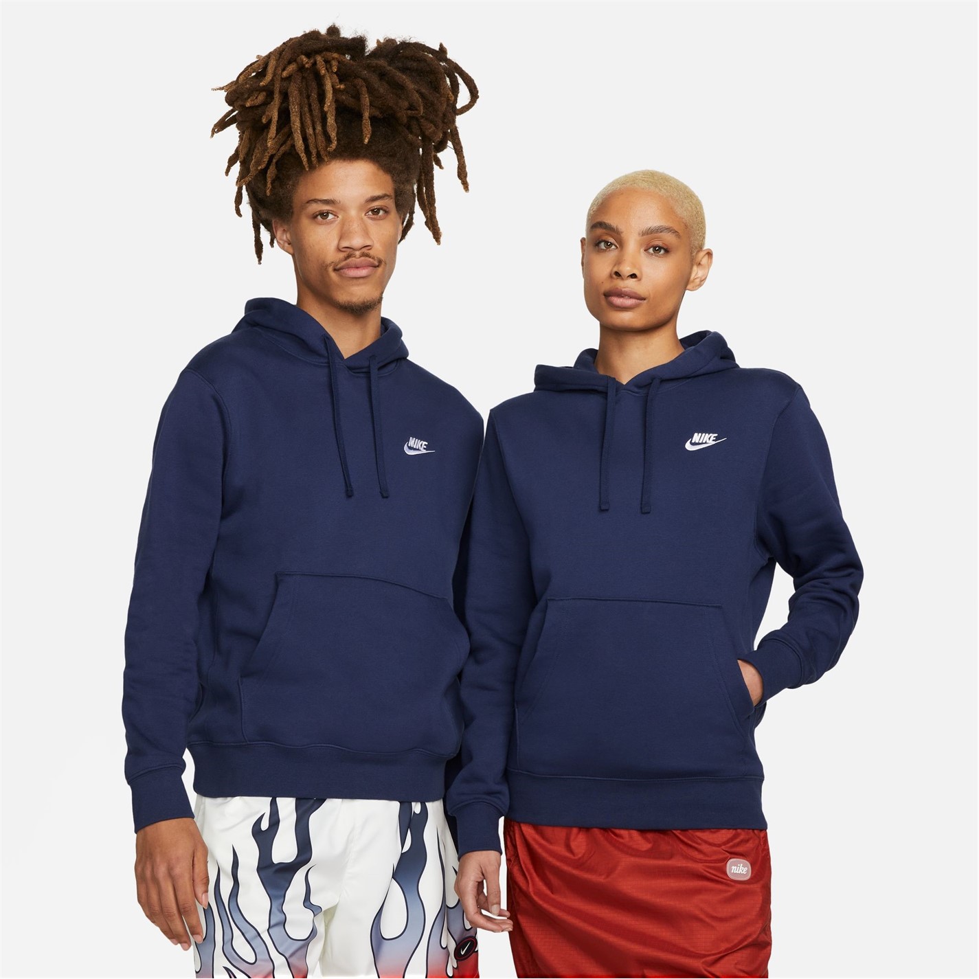 Mikina Nike Navy 6487196 Sportswear Club Fleece Pullover Hoodie Mens - 8