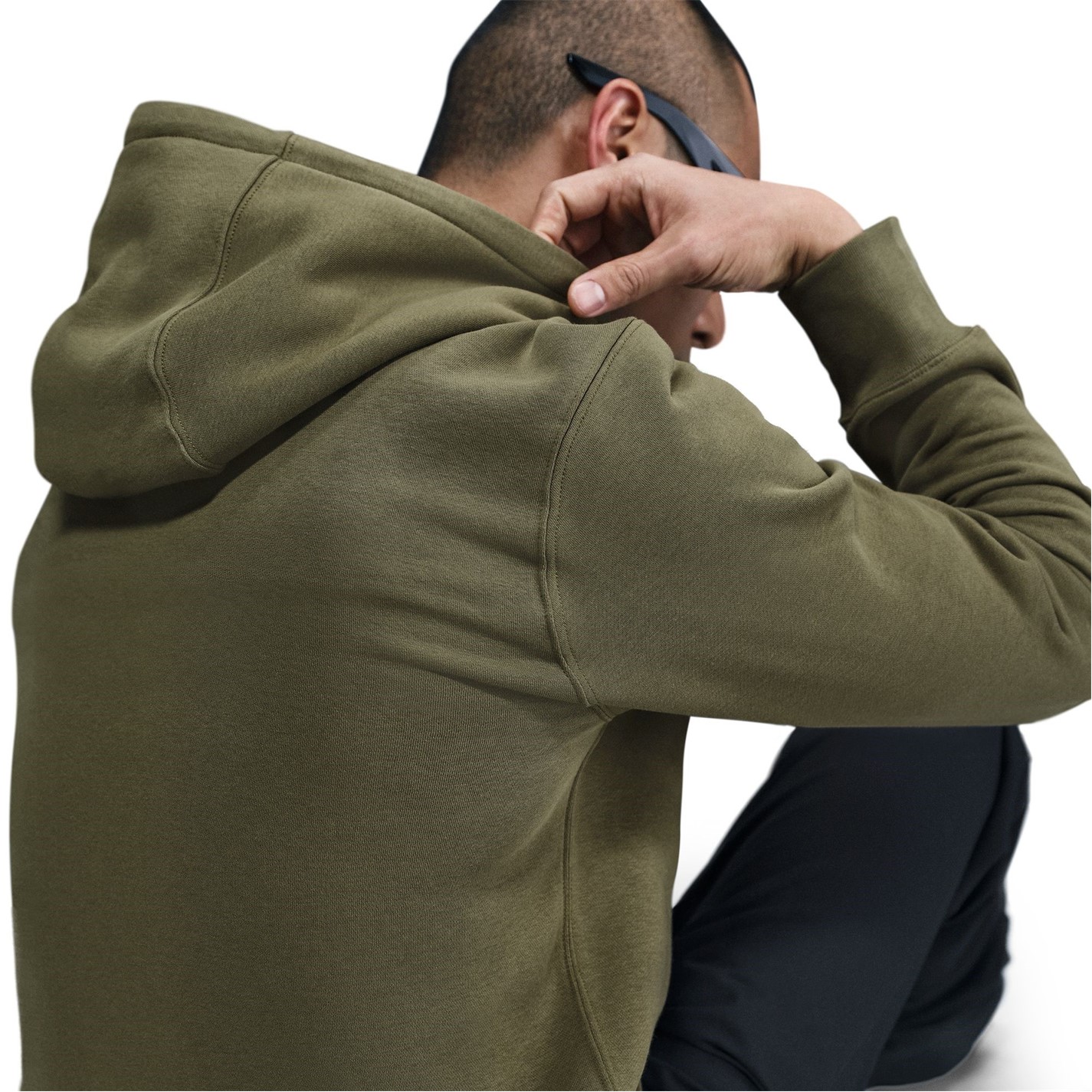 Mikina Nike Olive 1677272 Sportswear Club Fleece Pullover Hoodie Mens - 2