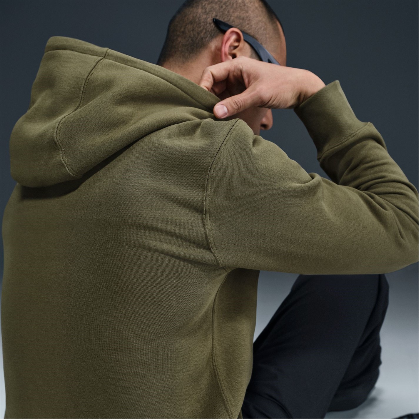 Mikina Nike Olive 1677272 Sportswear Club Fleece Pullover Hoodie Mens - 9