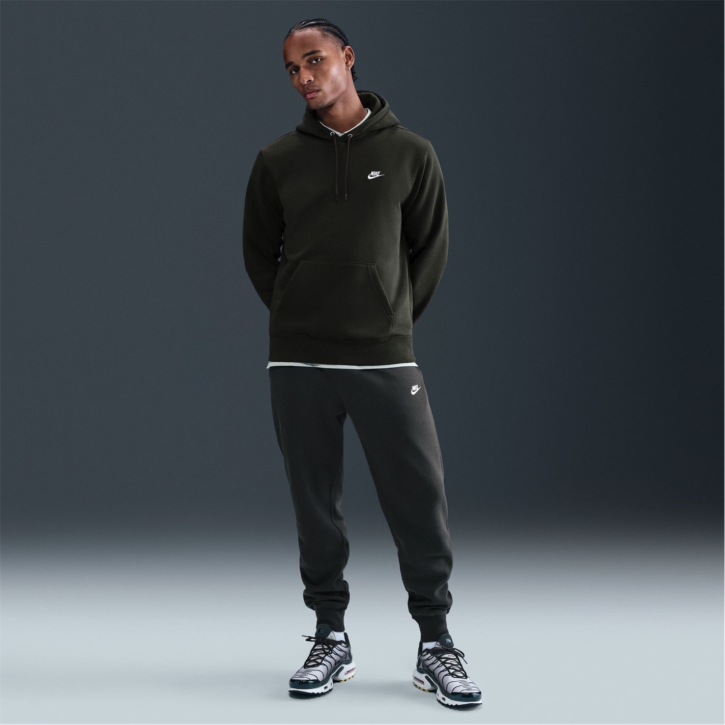 Mikina Nike Sequoia 6477807 Sportswear Club Fleece Pullover Hoodie Mens - 7