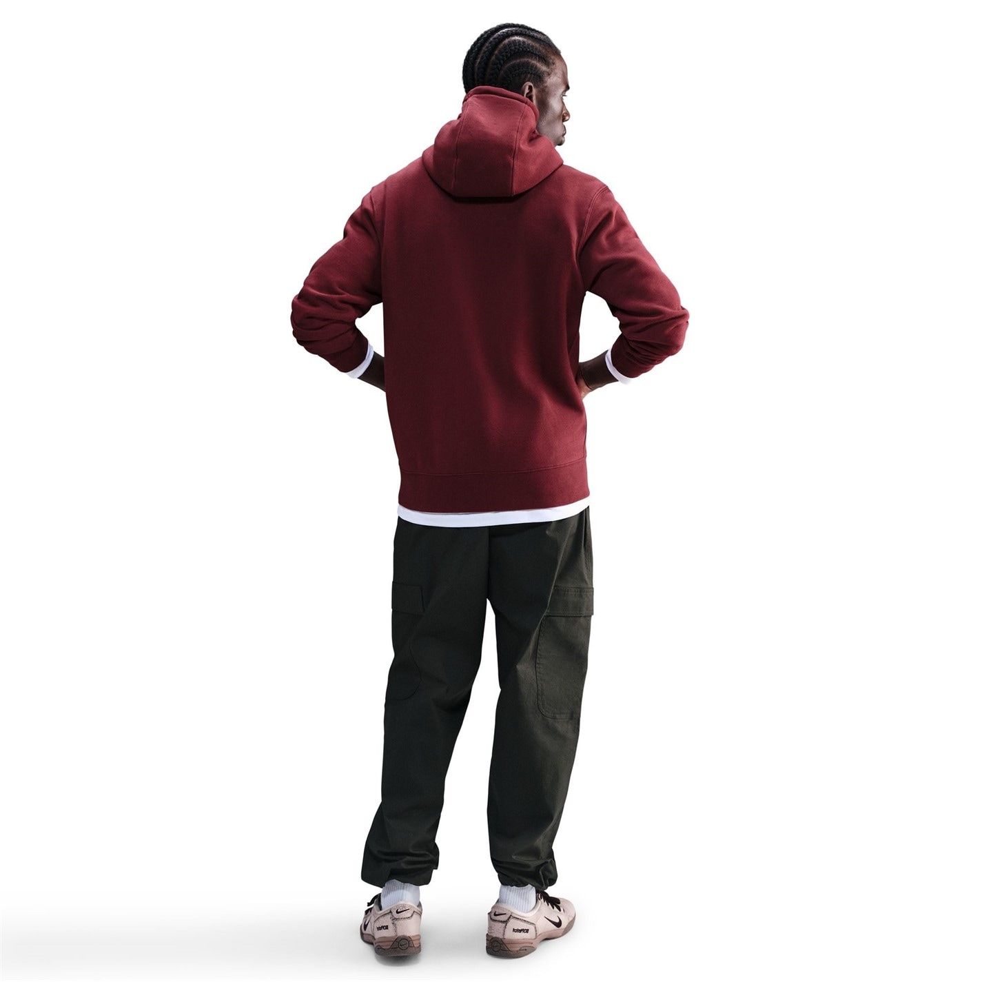 Mikina Nike Dark Team Red 1574700 Sportswear Club Fleece Pullover Hoodie Mens - 4