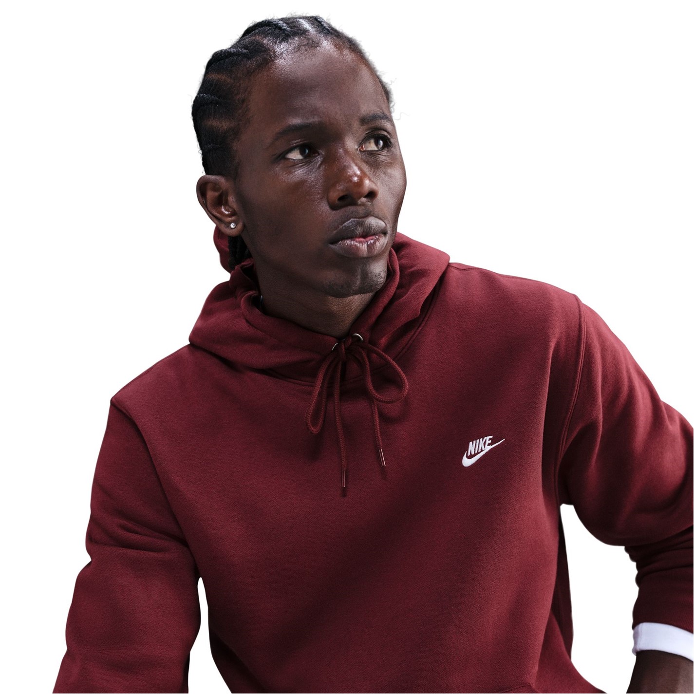 Mikina Nike Dark Team Red 1574700 Sportswear Club Fleece Pullover Hoodie Mens - 5