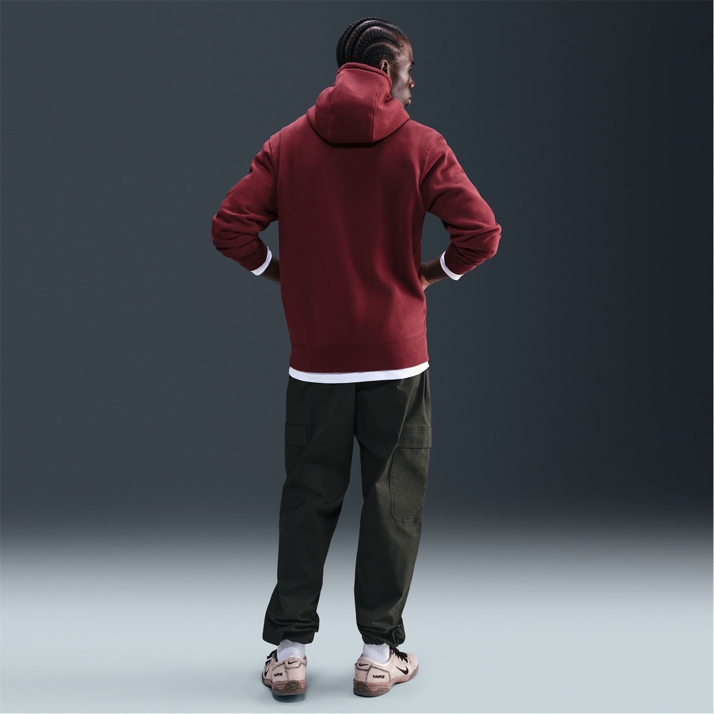 Mikina Nike Dark Team Red 1574700 Sportswear Club Fleece Pullover Hoodie Mens - 8