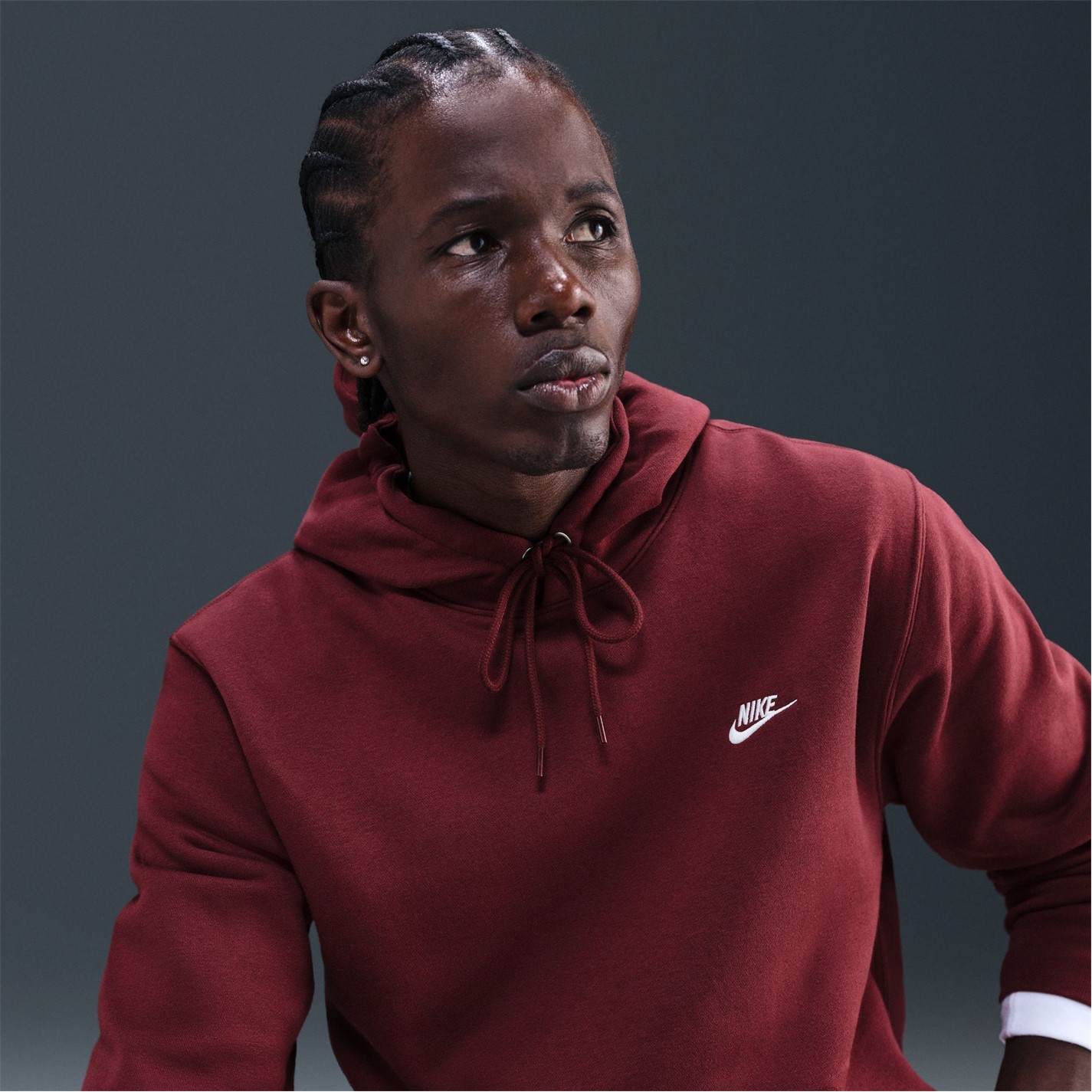 Mikina Nike Dark Team Red 1574700 Sportswear Club Fleece Pullover Hoodie Mens - 10