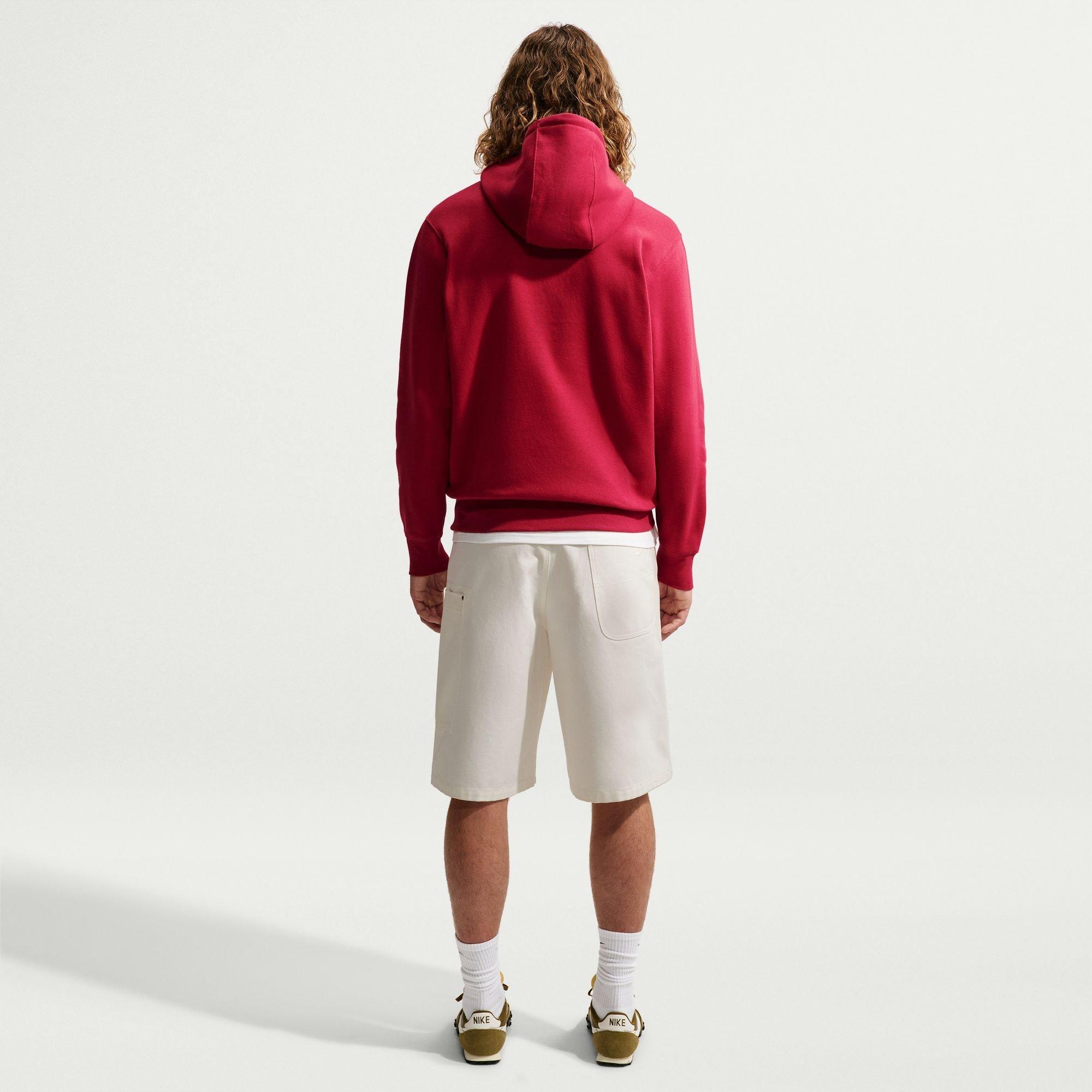 Mikina Nike Tough Red 9951081 Sportswear Club Fleece Pullover Hoodie Mens - 7