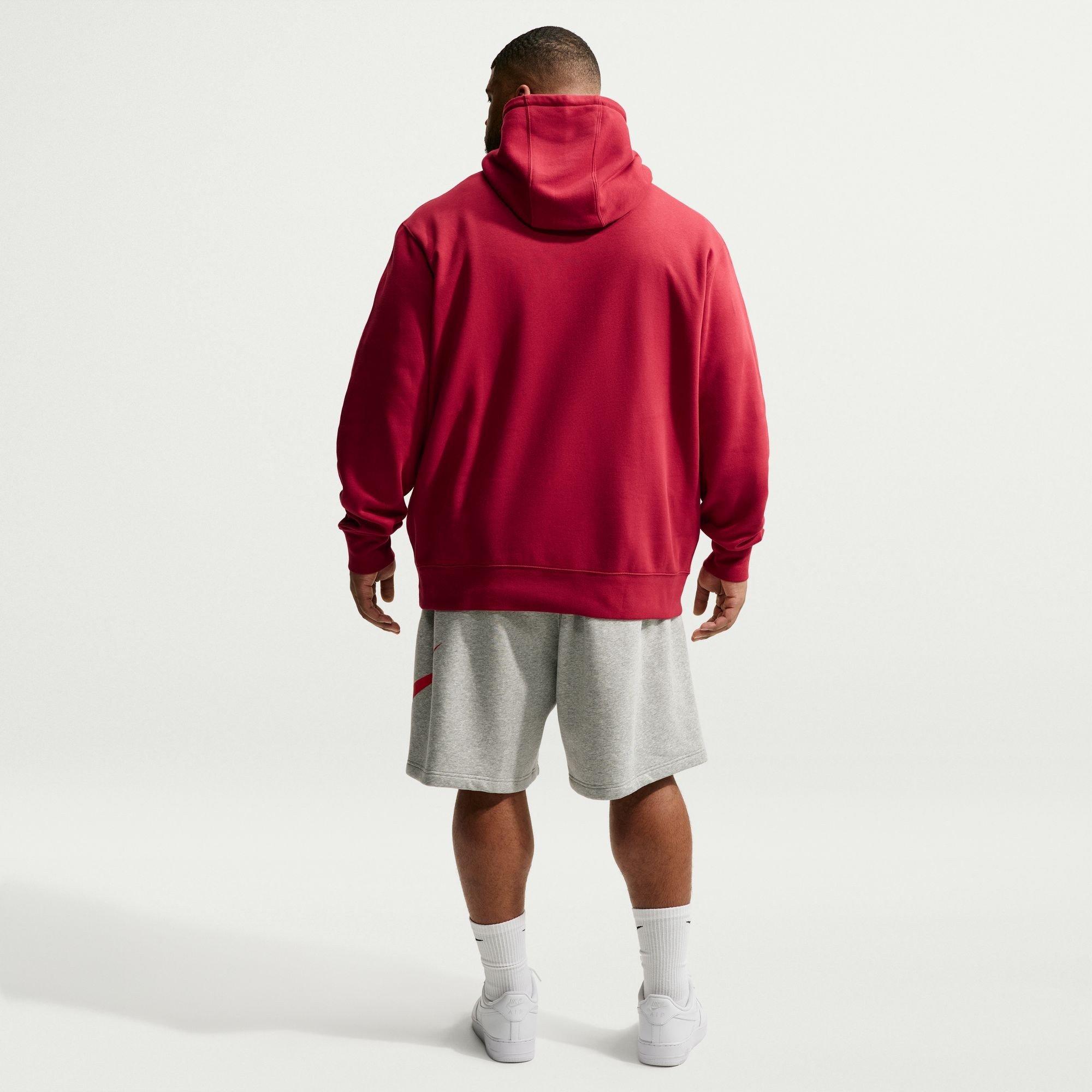 Mikina Nike Tough Red 9951081 Sportswear Club Fleece Pullover Hoodie Mens - 9