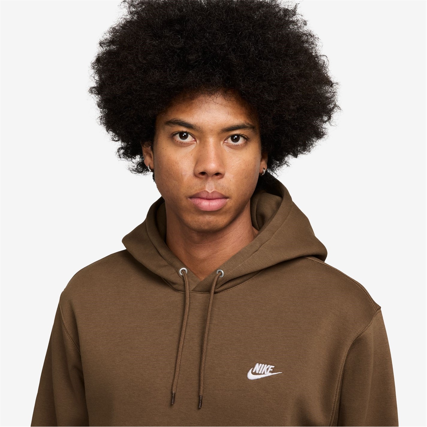 Mikina Nike Mosswood Brown 4827930 Sportswear Club Fleece Pullover Hoodie Mens - 3