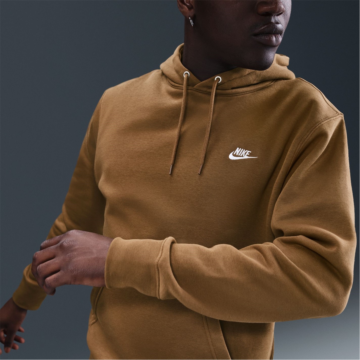 Mikina Nike Mosswood Brown 4827930 Sportswear Club Fleece Pullover Hoodie Mens - 6