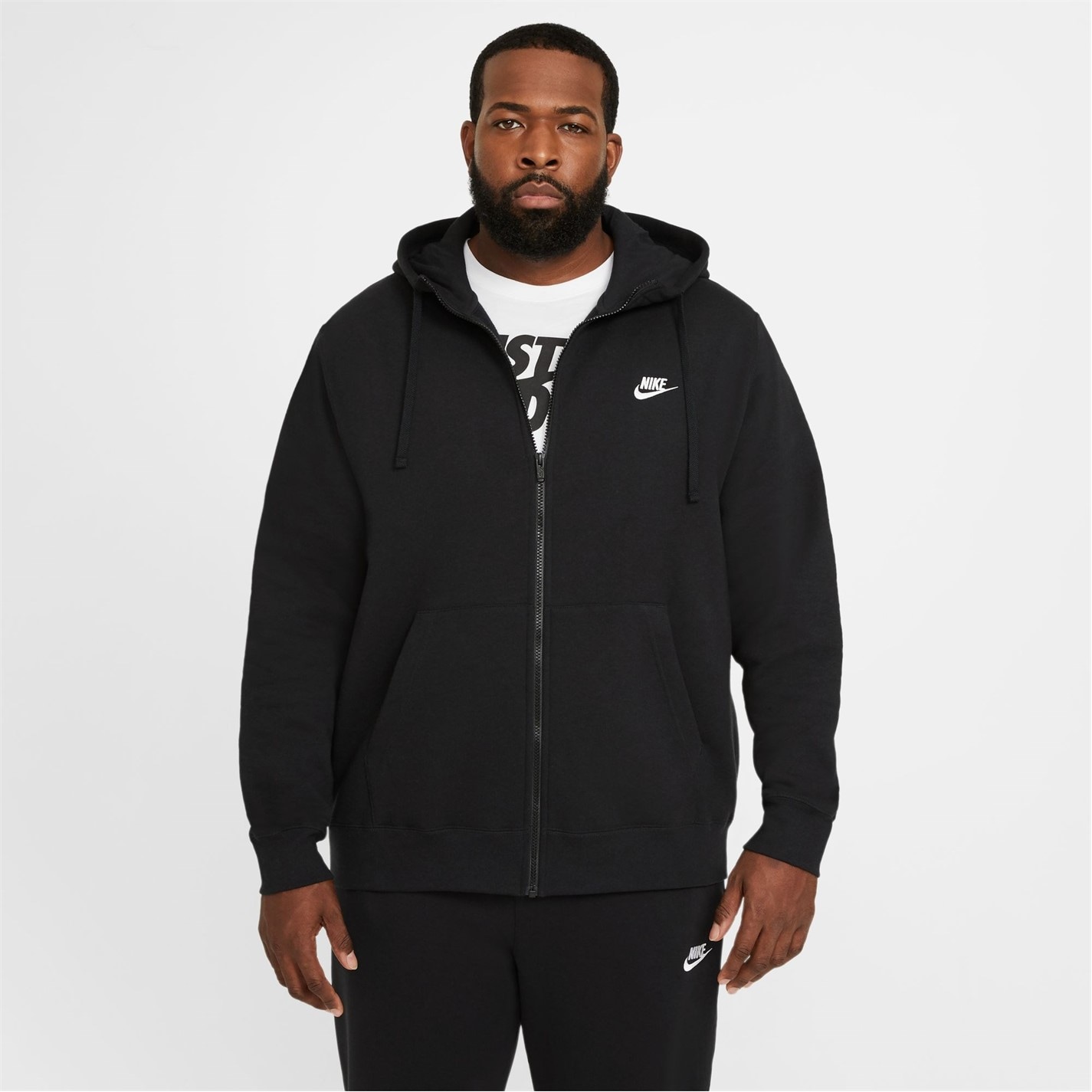 Mikina Nike Black 9482567 Sportswear Club Fleece Men's Full-Zip Hoodie - 3