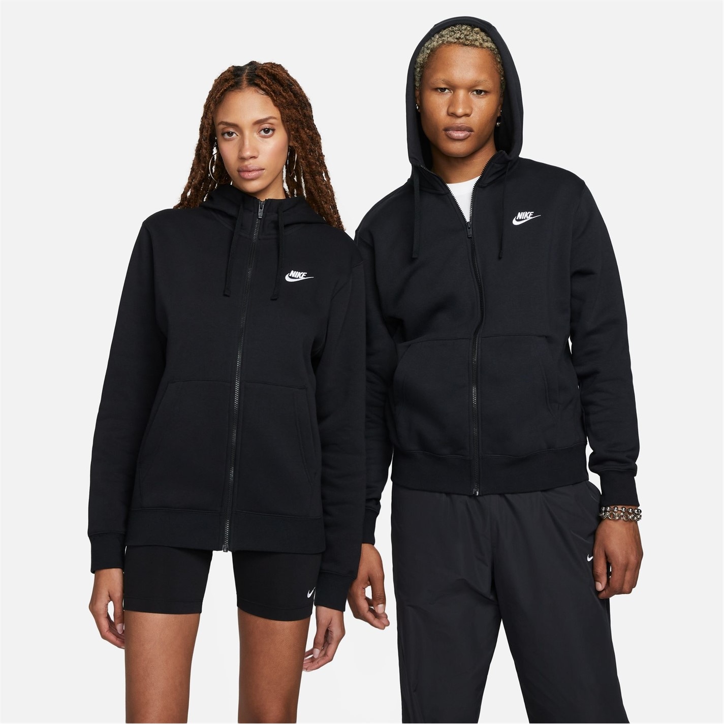 Mikina Nike Black 9482567 Sportswear Club Fleece Men's Full-Zip Hoodie - 8