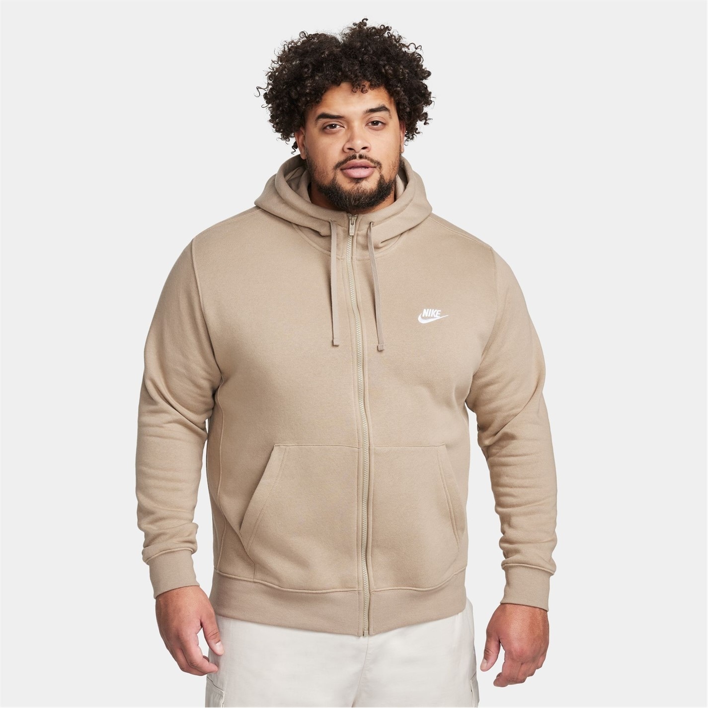 Mikina Nike Khaki 707046 Sportswear Club Fleece Men's Full-Zip Hoodie - 8