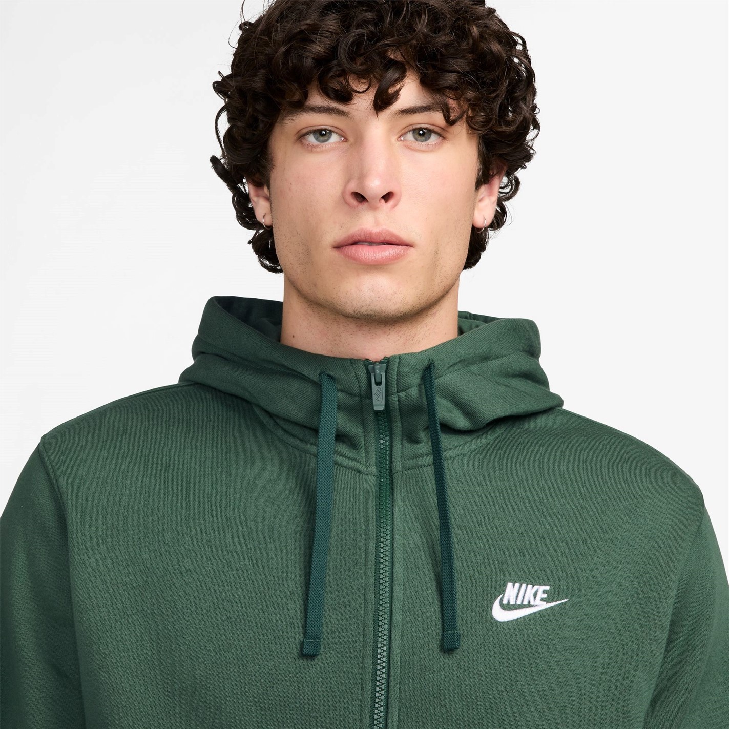 Mikina Nike Green 4955592 Sportswear Club Fleece Men's Full-Zip Hoodie - 3