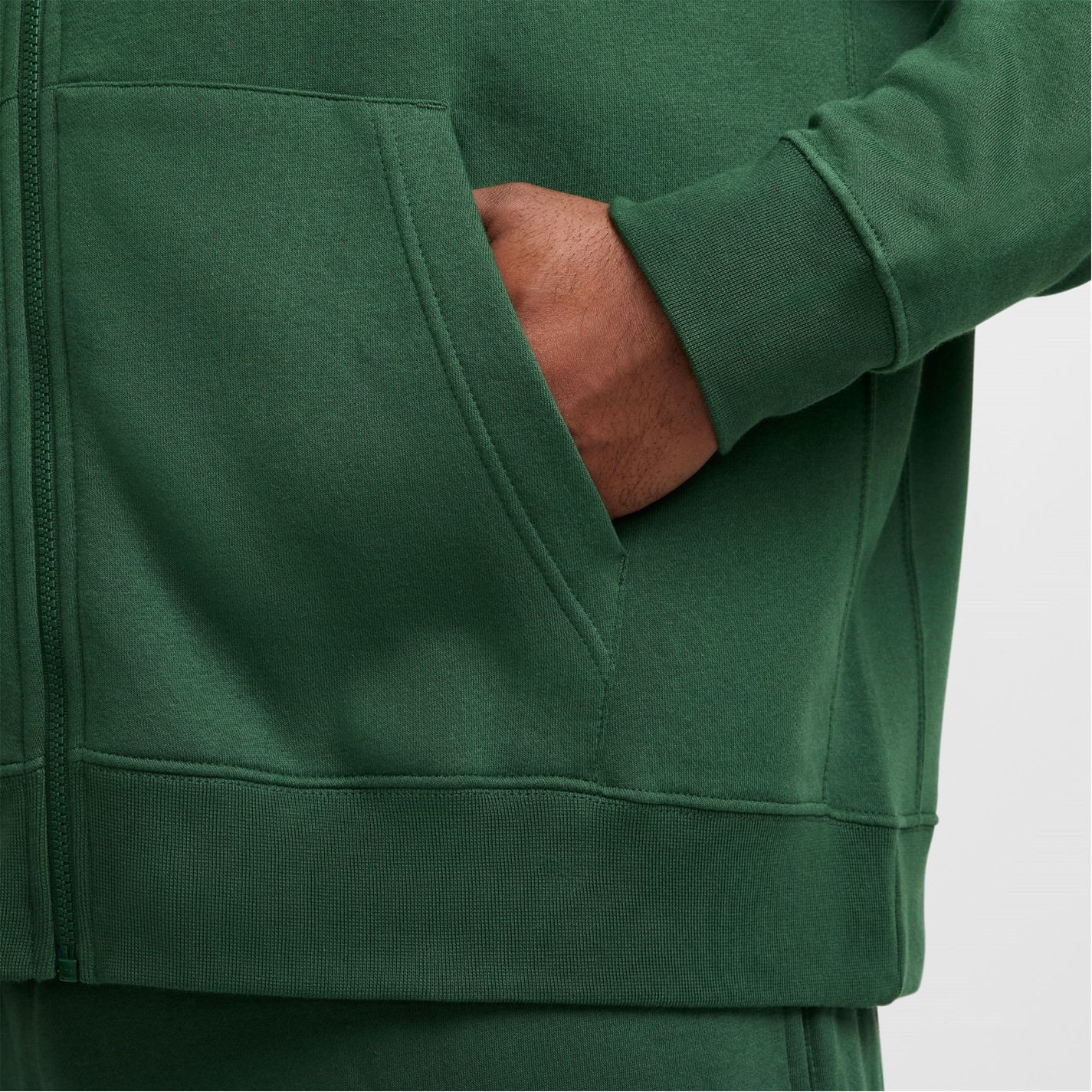 Mikina Nike Green 4955592 Sportswear Club Fleece Men's Full-Zip Hoodie - 8