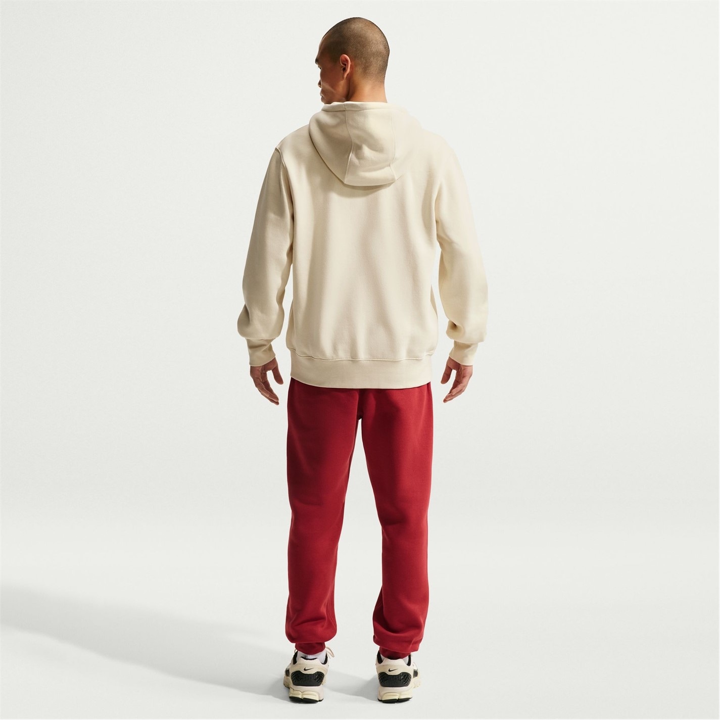 Mikina Nike Lt Khaki 386030 Sportswear Club Fleece Men's Full-Zip Hoodie - 5