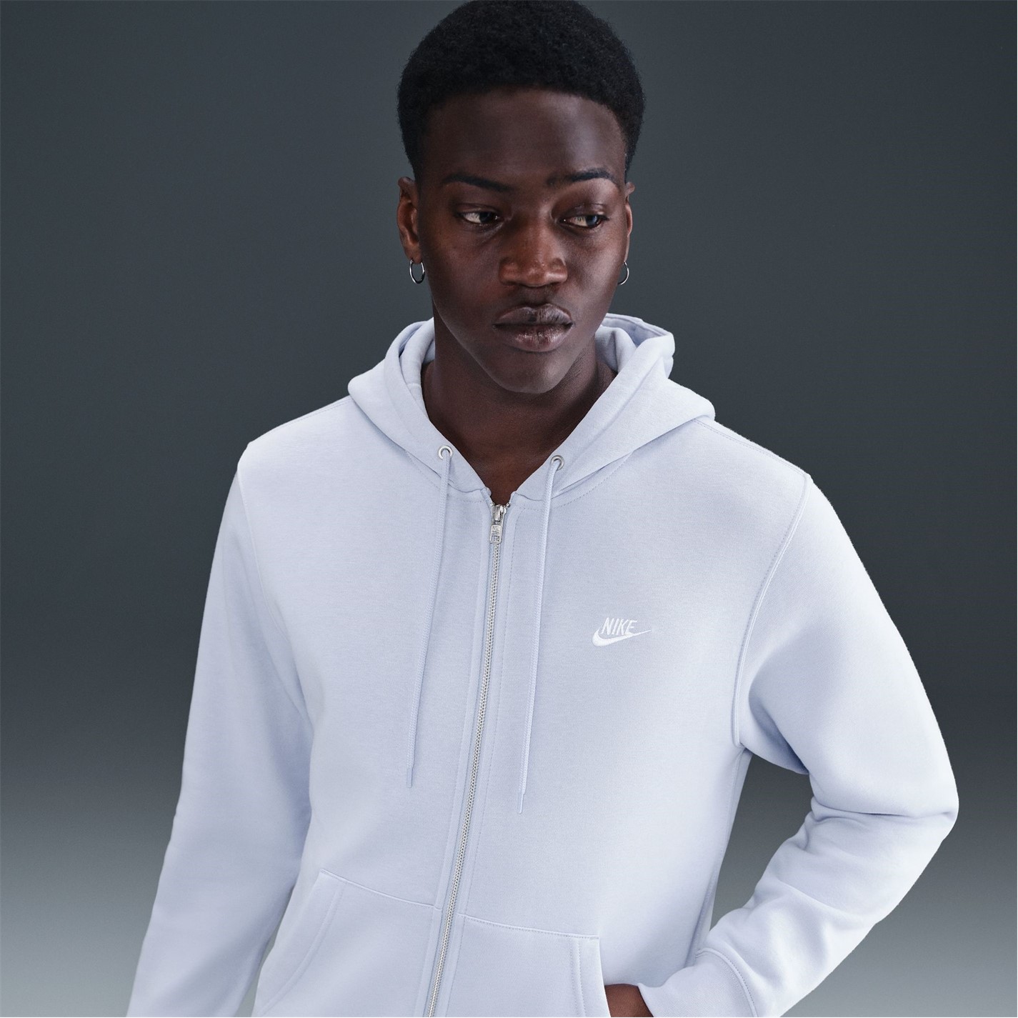 Mikina Nike Ghost 1405807 Sportswear Club Fleece Men's Full-Zip Hoodie - 6