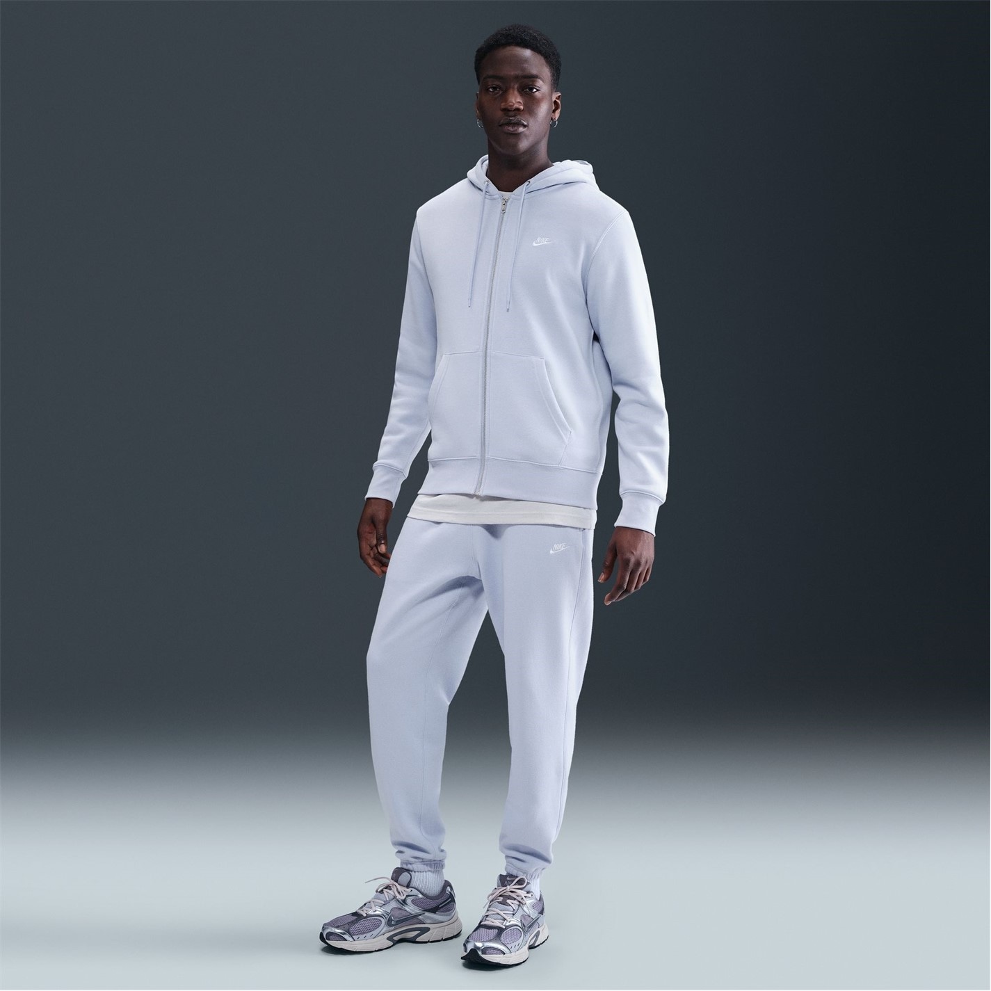 Mikina Nike Ghost 1405807 Sportswear Club Fleece Men's Full-Zip Hoodie - 7