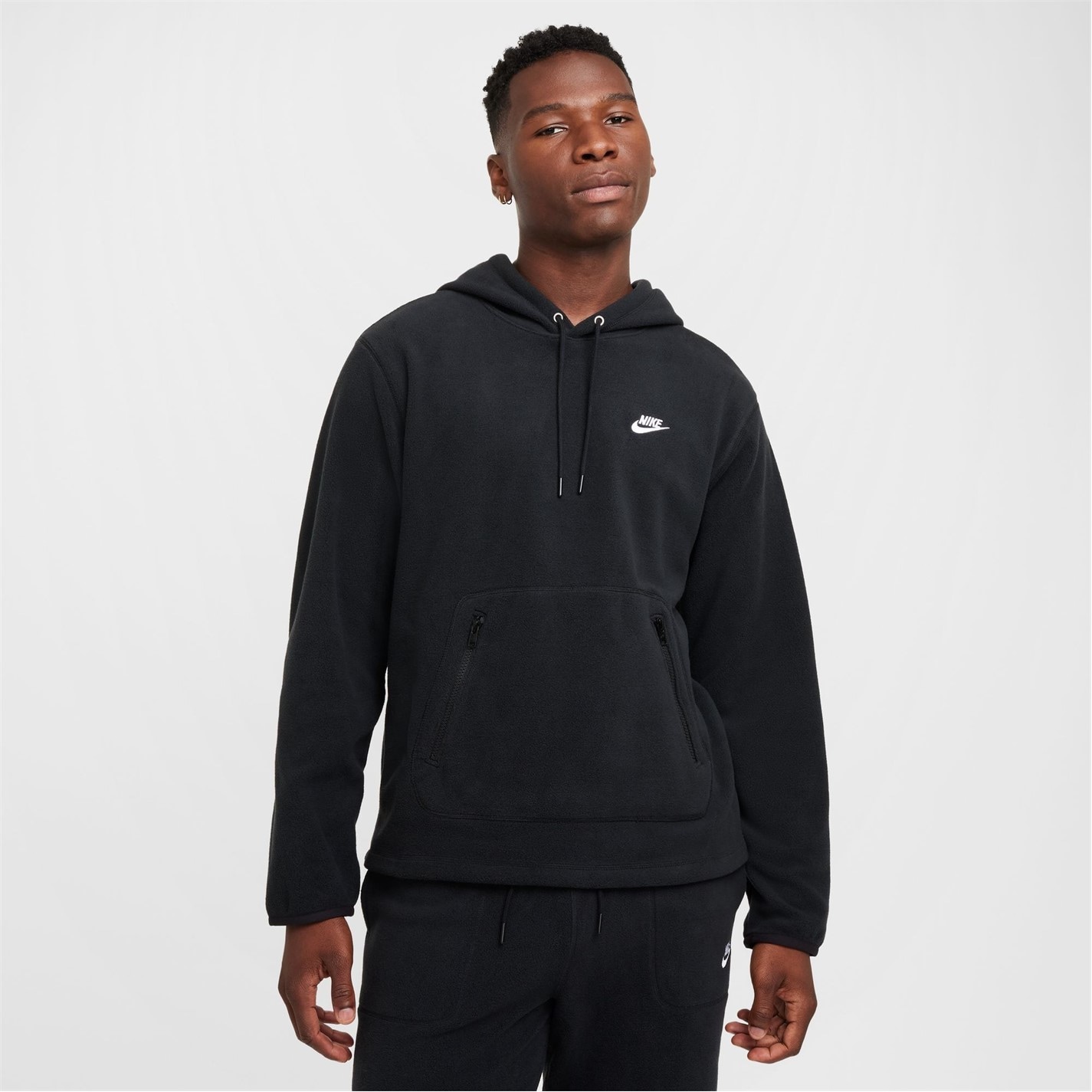 Mikina Nike Black 838725 Men's Club Winterised Pullover Hoodie - 1