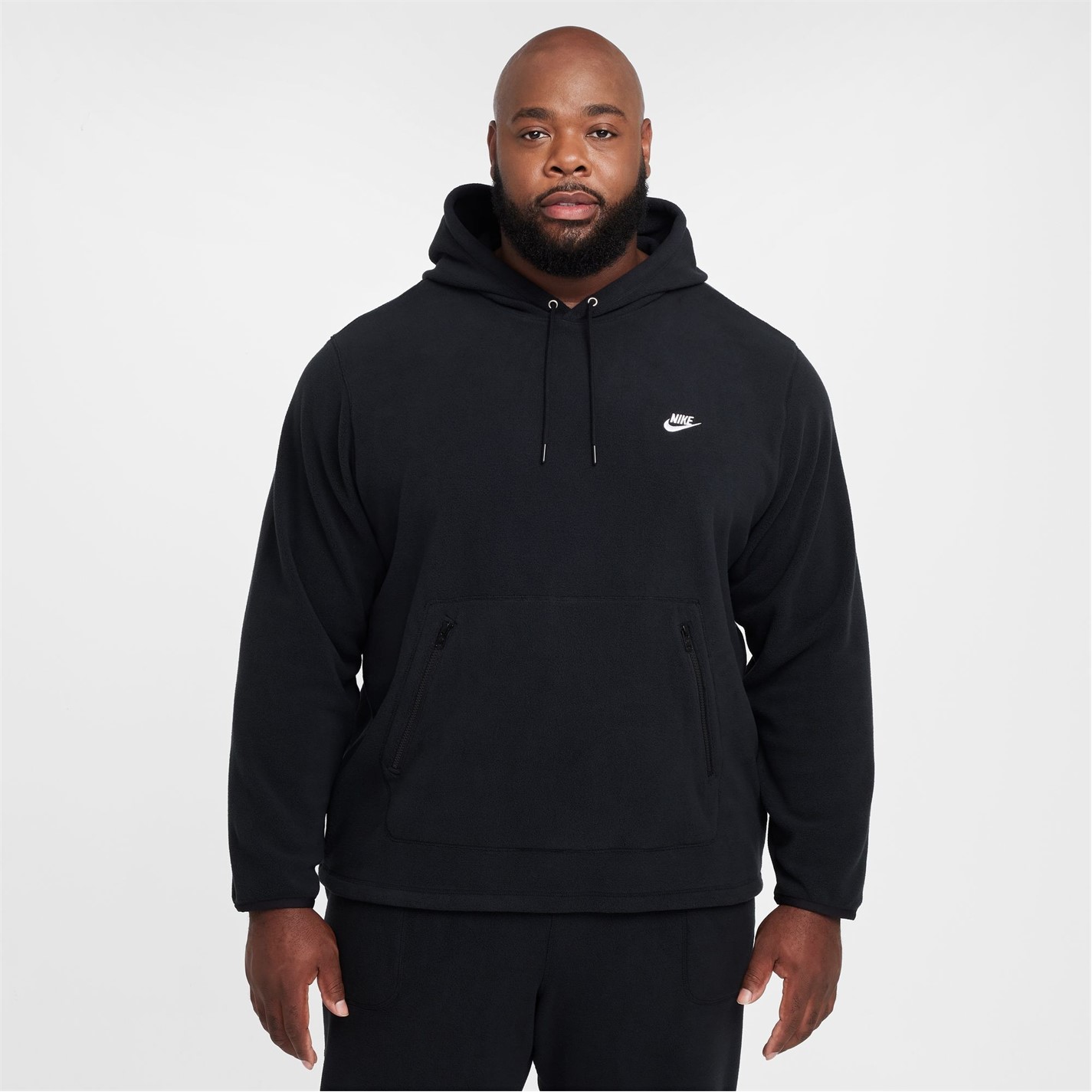 Mikina Nike Black 838725 Men's Club Winterised Pullover Hoodie - 8