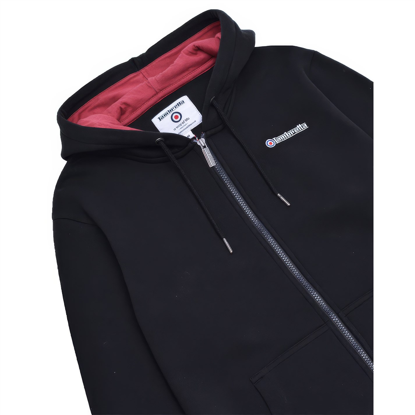 Mikina Lambretta Black 5046602 Men's Zip Hoodie - 2