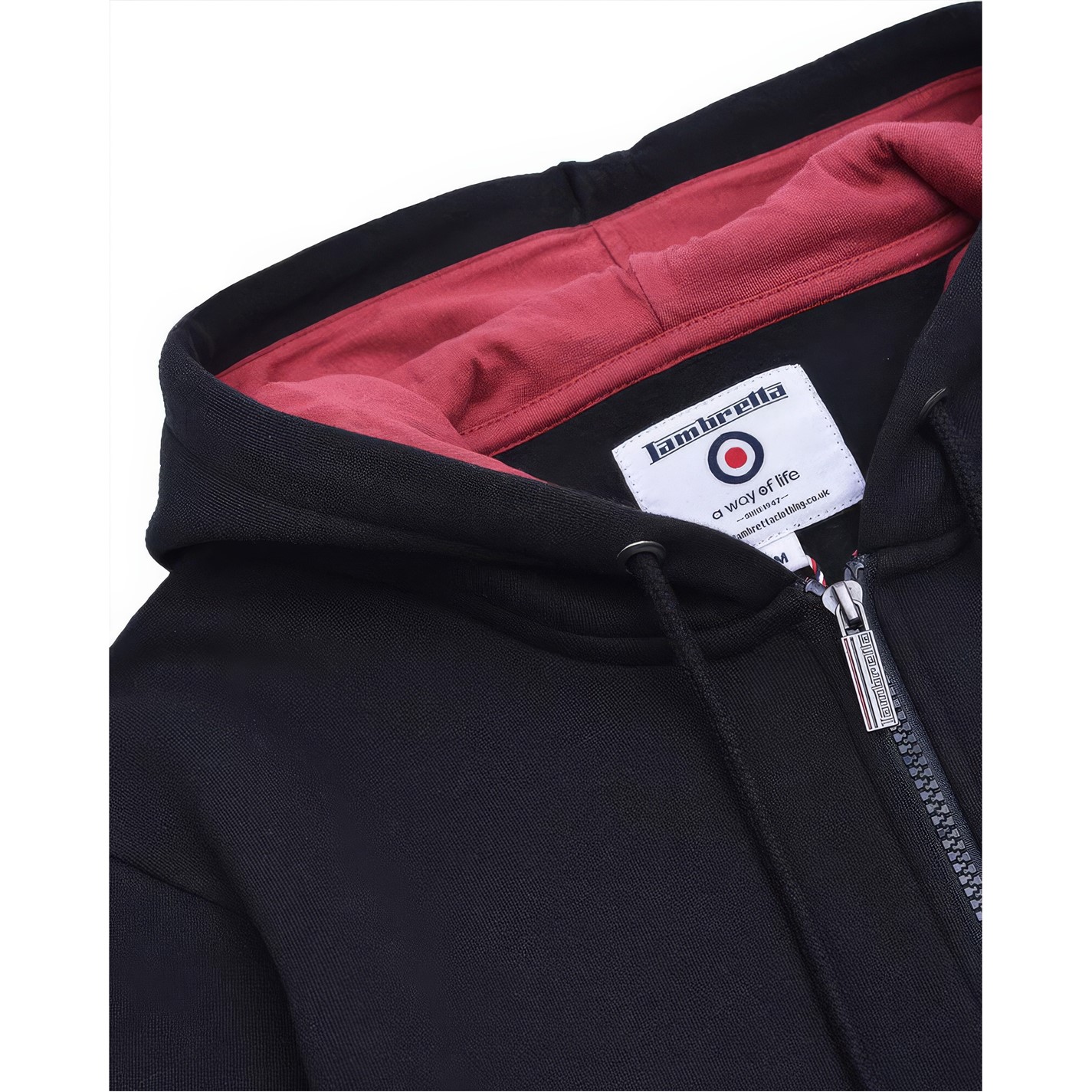 Mikina Lambretta Black 5046602 Men's Zip Hoodie - 4