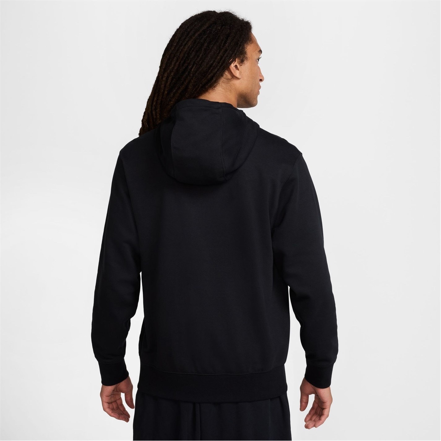 Mikina Nike Black 468636 Men's Club Overhead Hoodie - 2