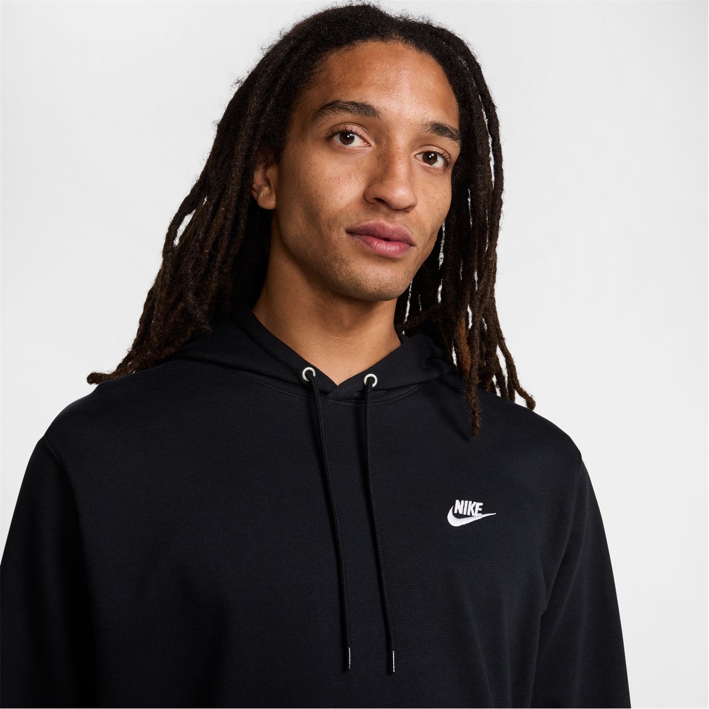 Mikina Nike Black 468636 Men's Club Overhead Hoodie - 3