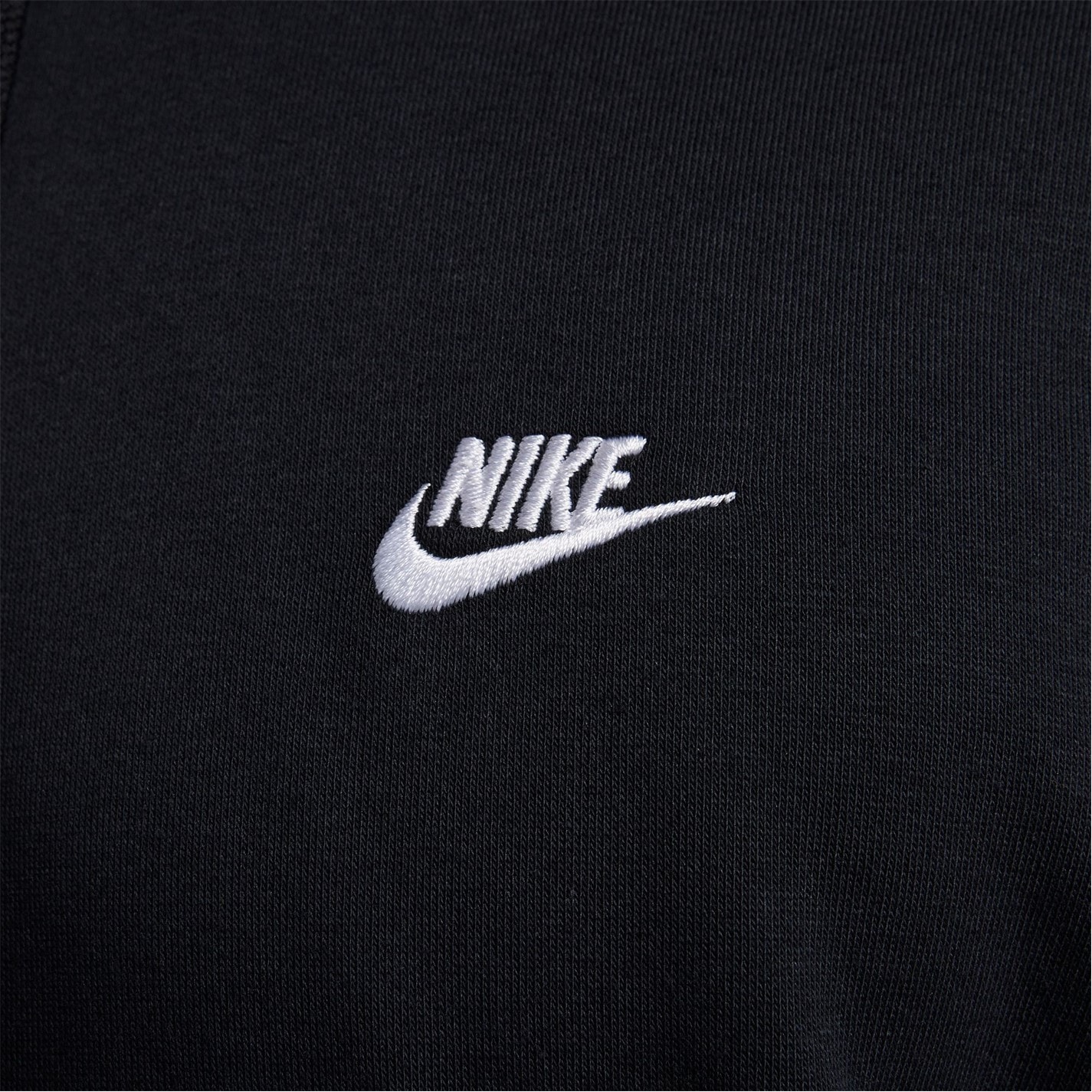 Mikina Nike Black 468636 Men's Club Overhead Hoodie - 4