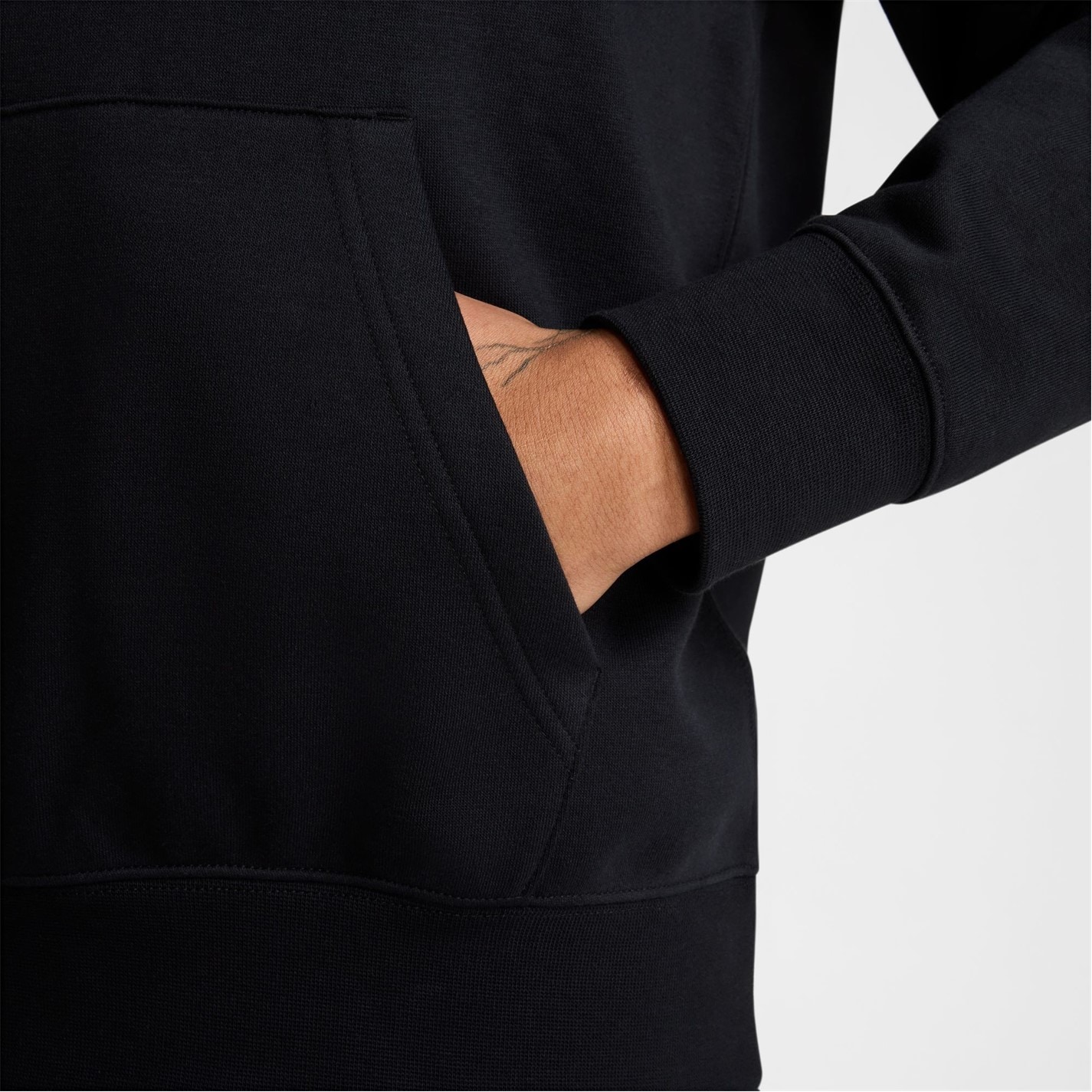 Mikina Nike Black 468636 Men's Club Overhead Hoodie - 5