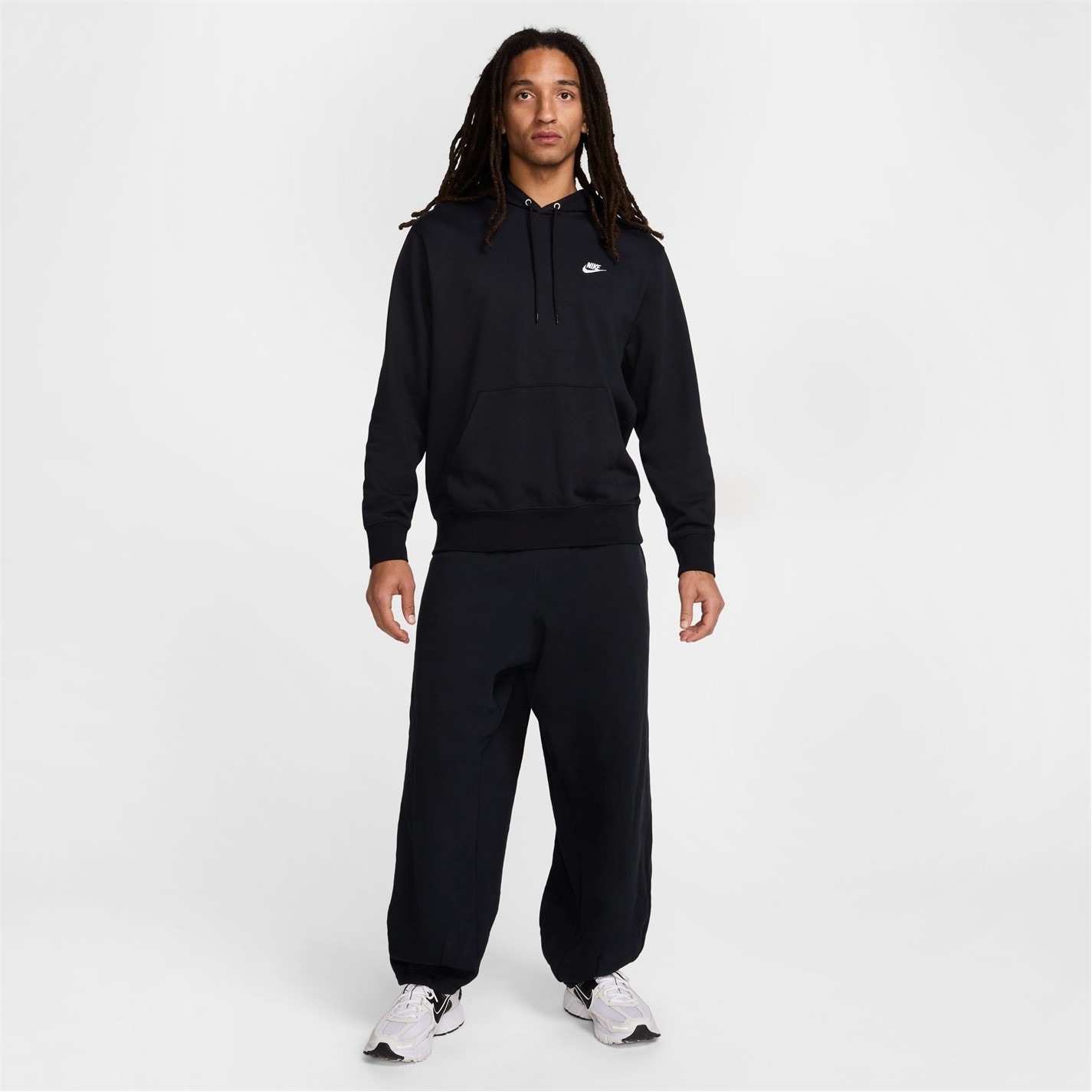 Mikina Nike Black 468636 Men's Club Overhead Hoodie - 7
