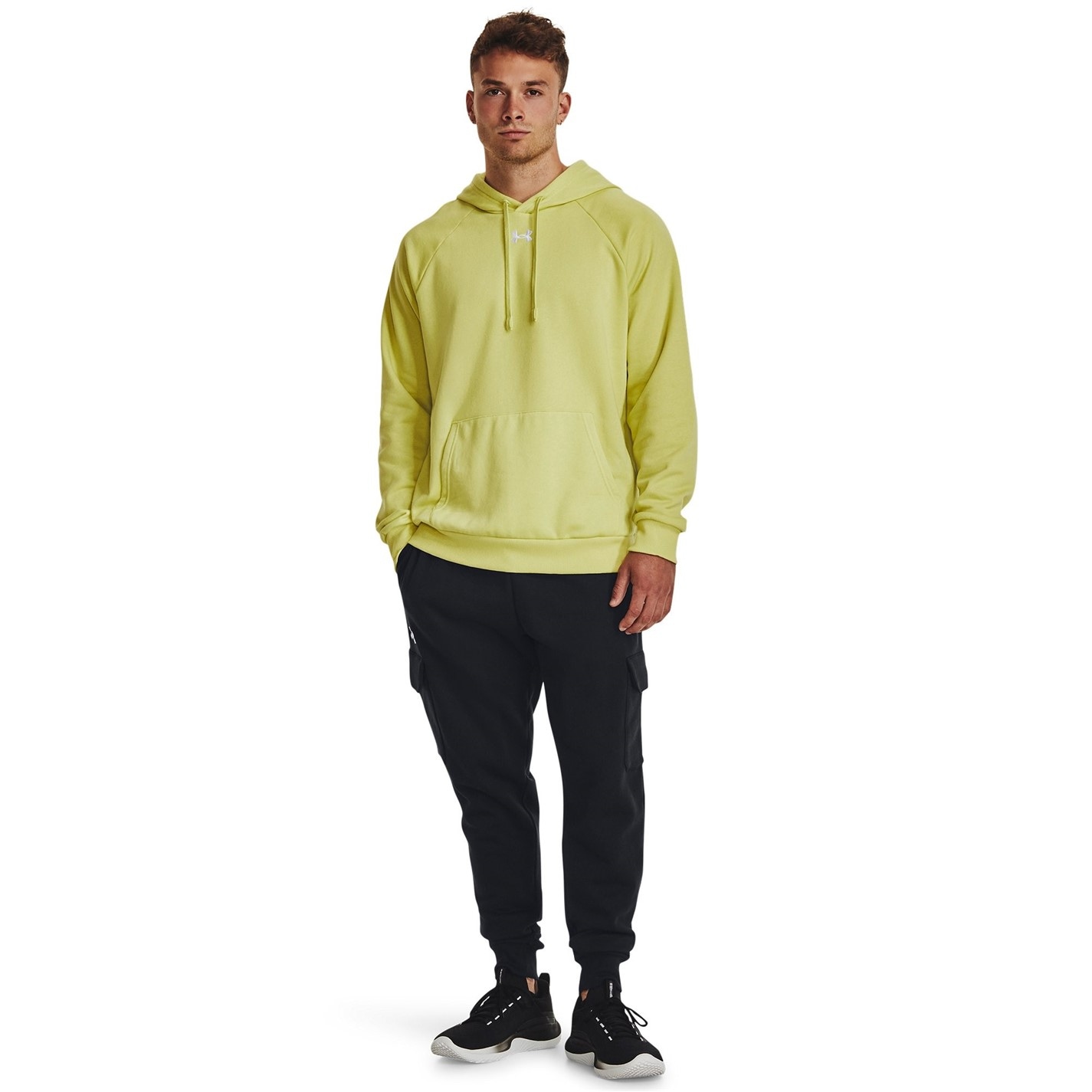 Mikina Under Armour LIME YELLOW 5246345 Men's Rival Hoodie - 4