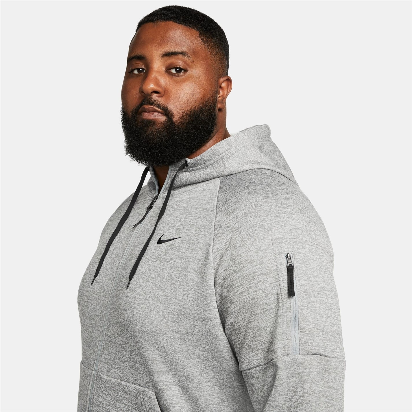 Mikina Nike Grey 2180188 Dri-FIT Men's Full-Zip Training Hoodie - 5